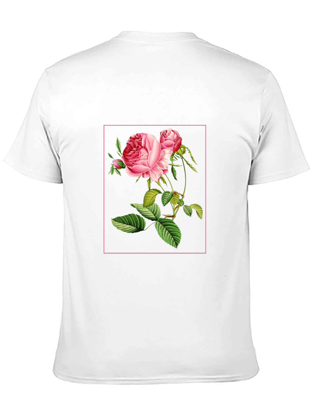 Floral Rose Graphic Print Black T-Shirt