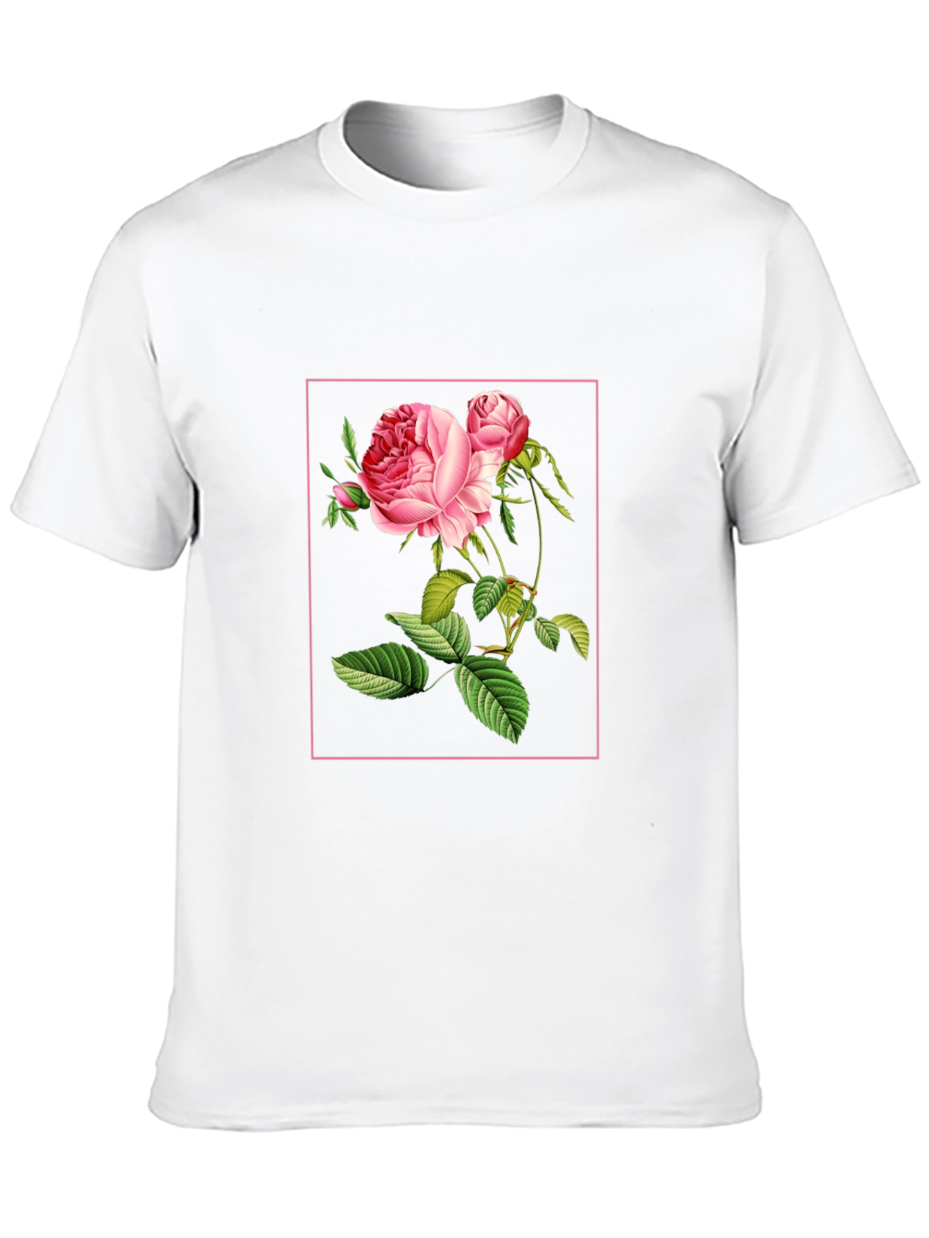 Floral Rose Graphic Print Black T-Shirt