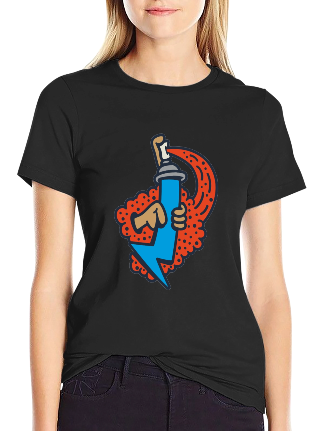 Graffiti Spray Can Graphic Tee - Stylish Streetwear