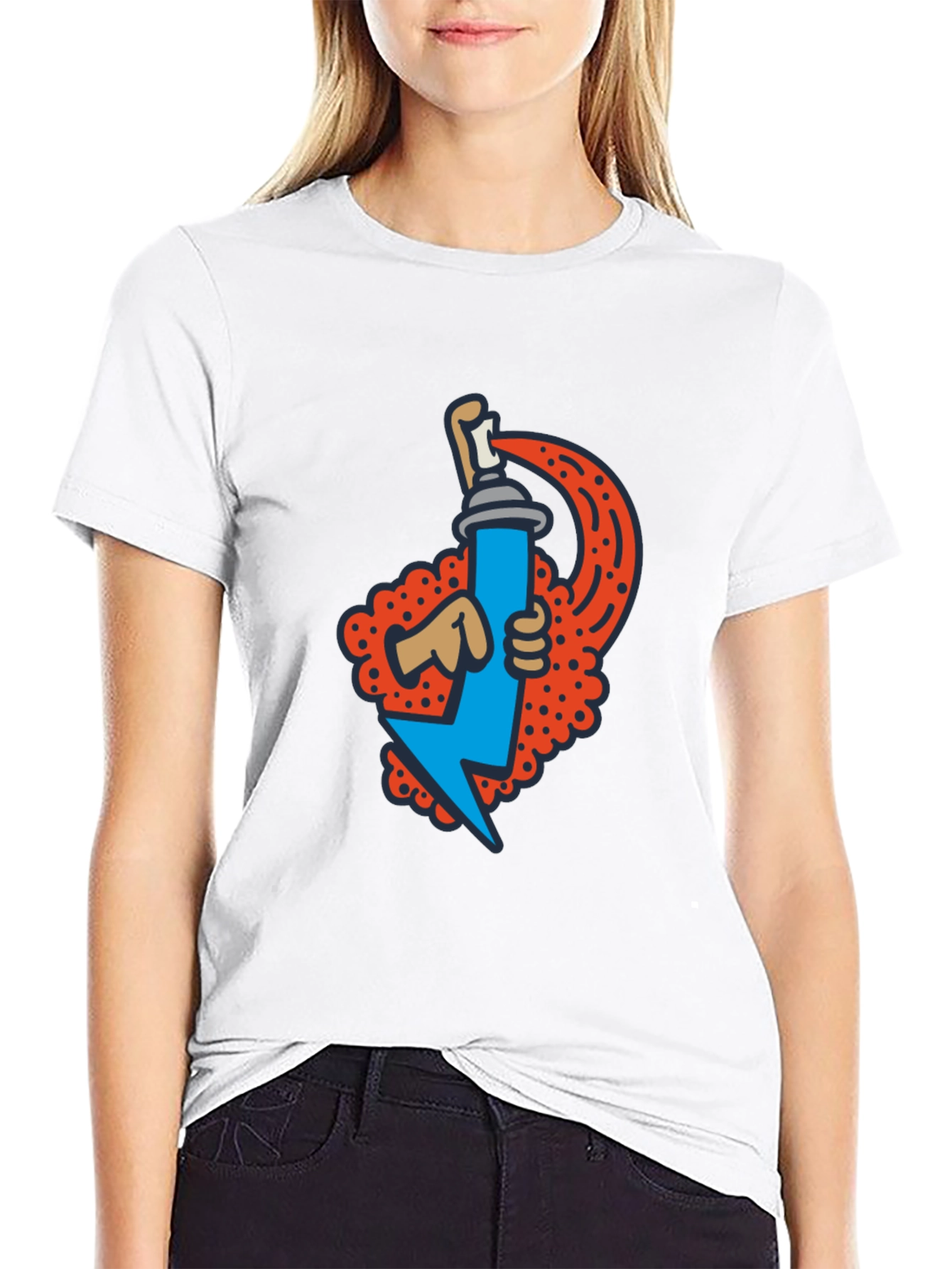 Graffiti Spray Can Graphic Tee - Stylish Streetwear