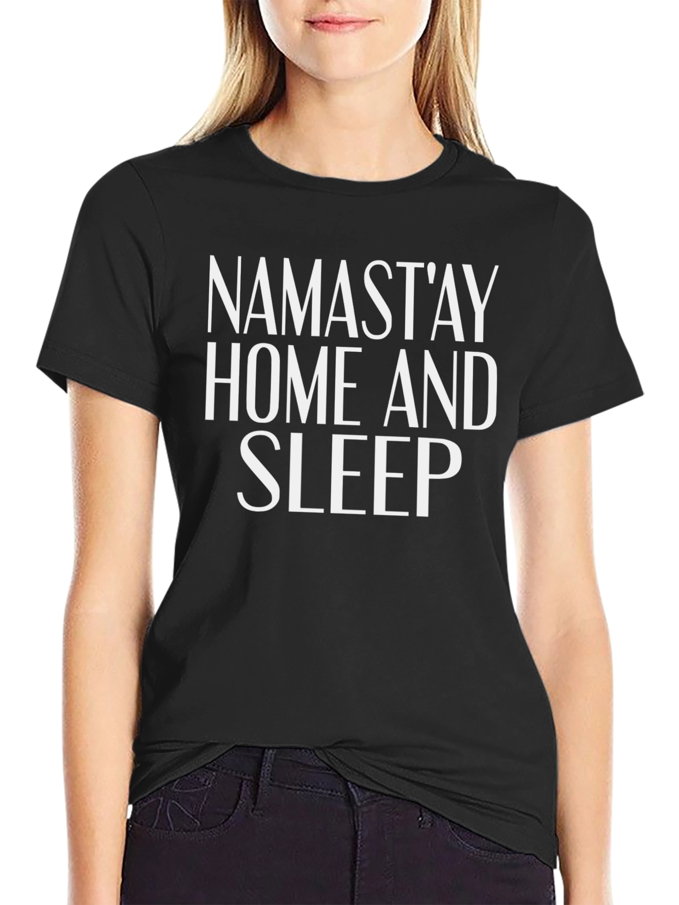 Namastay Home and Sleep T-Shirt - Black