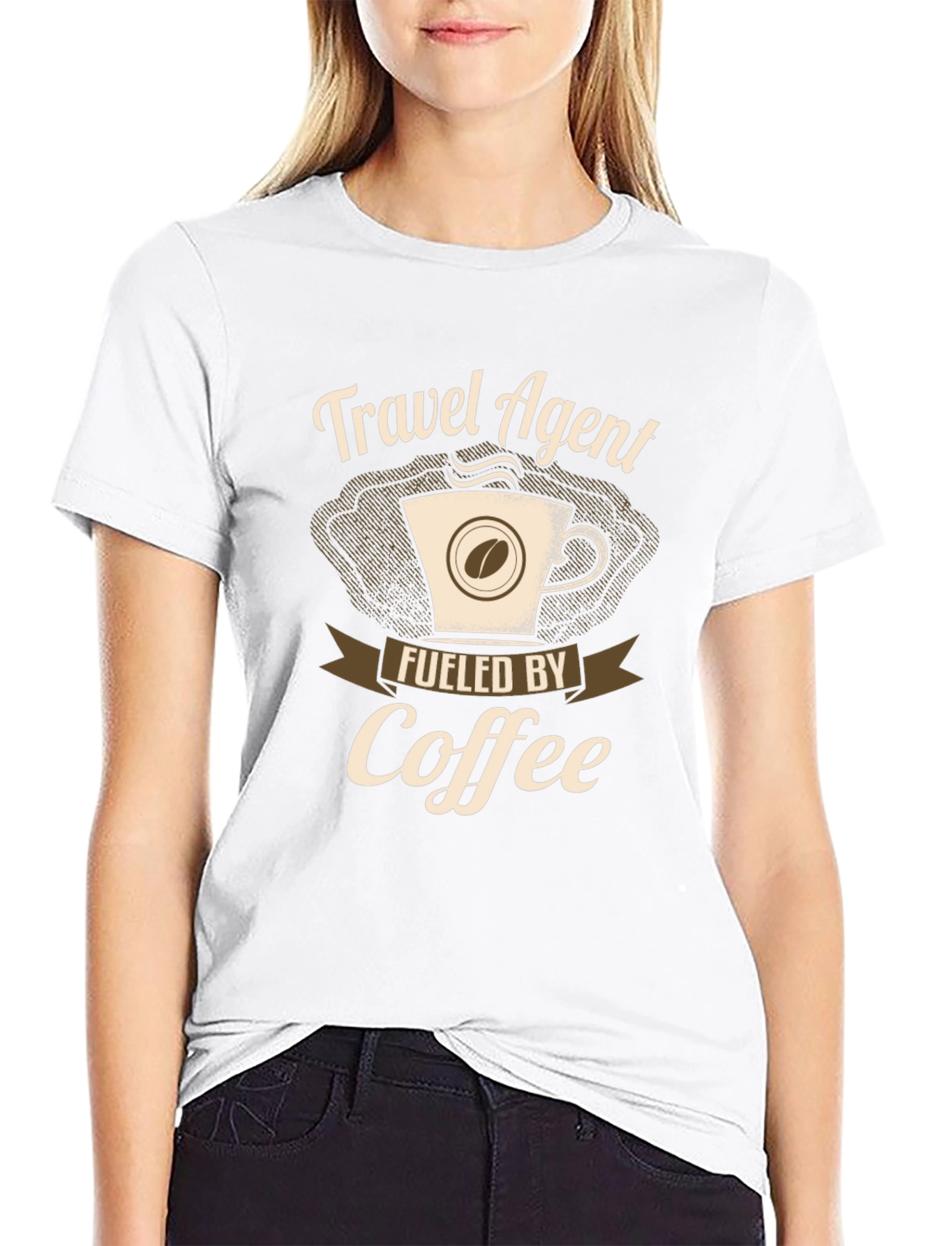 Travel Agent Fueled By Coffee T-Shirt