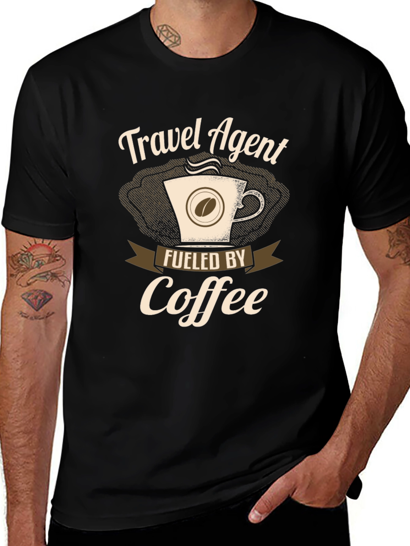 Travel Agent Fueled By Coffee T-Shirt