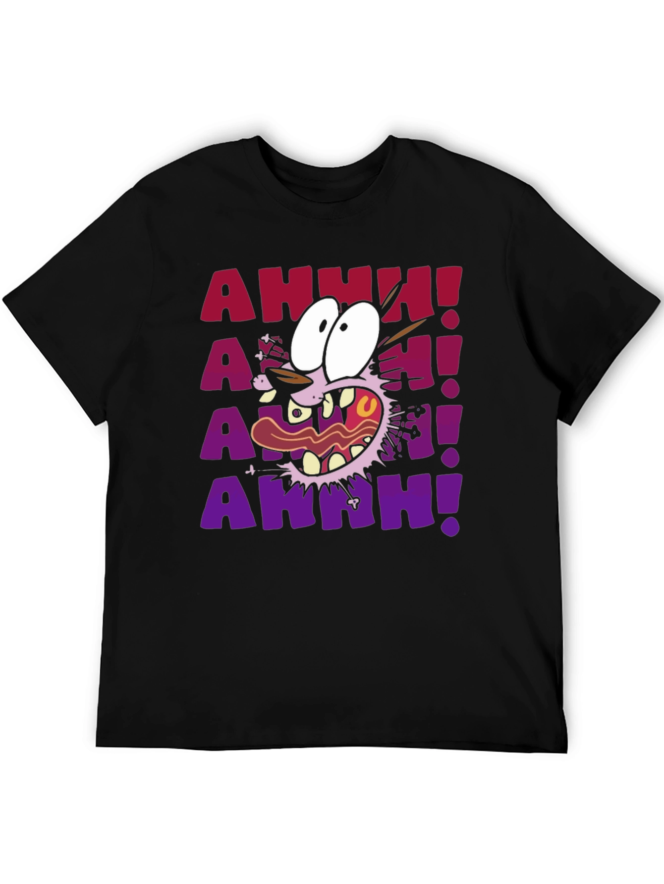 Courage the Cowardly Dog T-Shirt - AAHH! Black Tee
