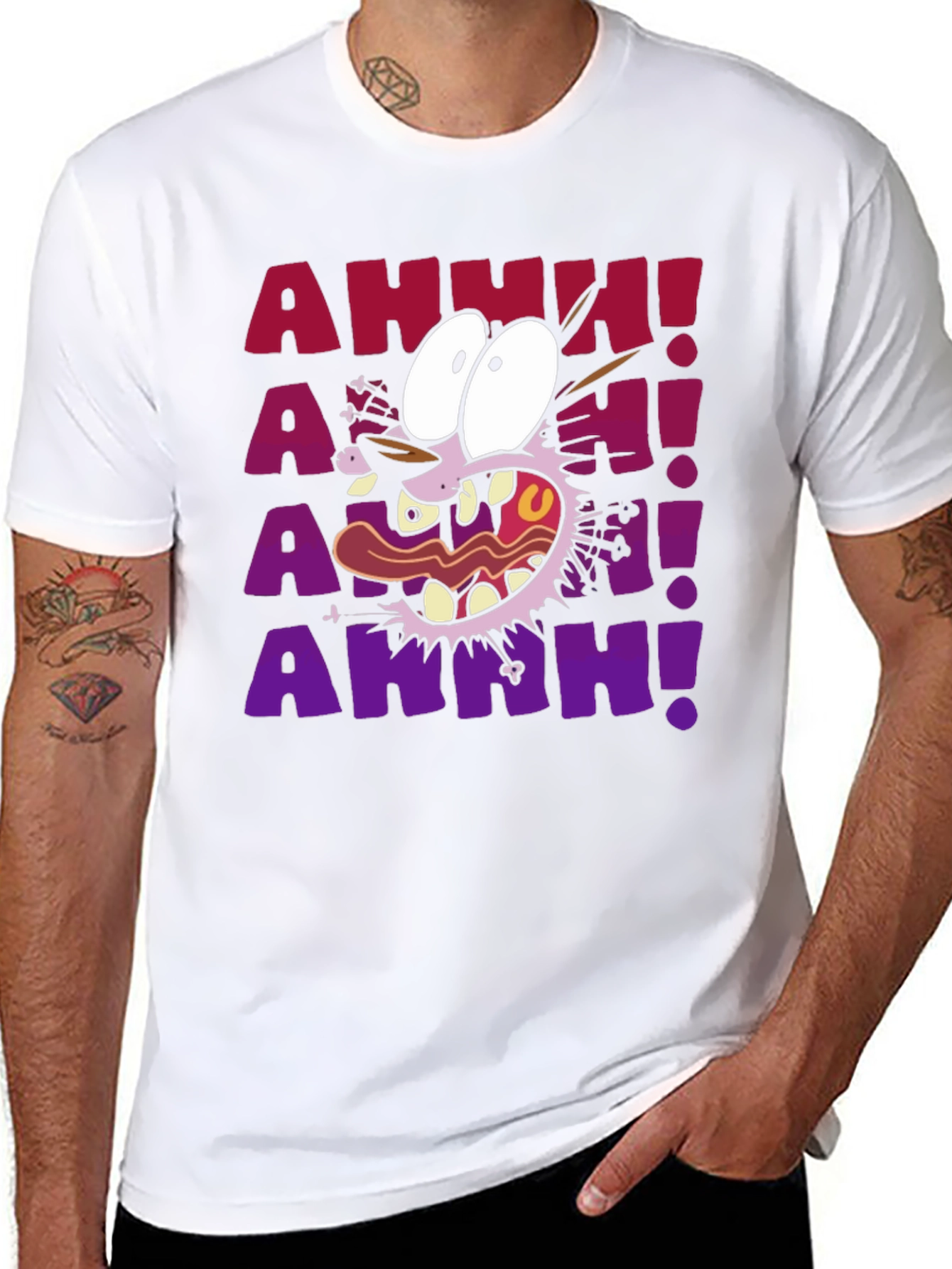 Courage the Cowardly Dog T-Shirt - AAHH! Black Tee