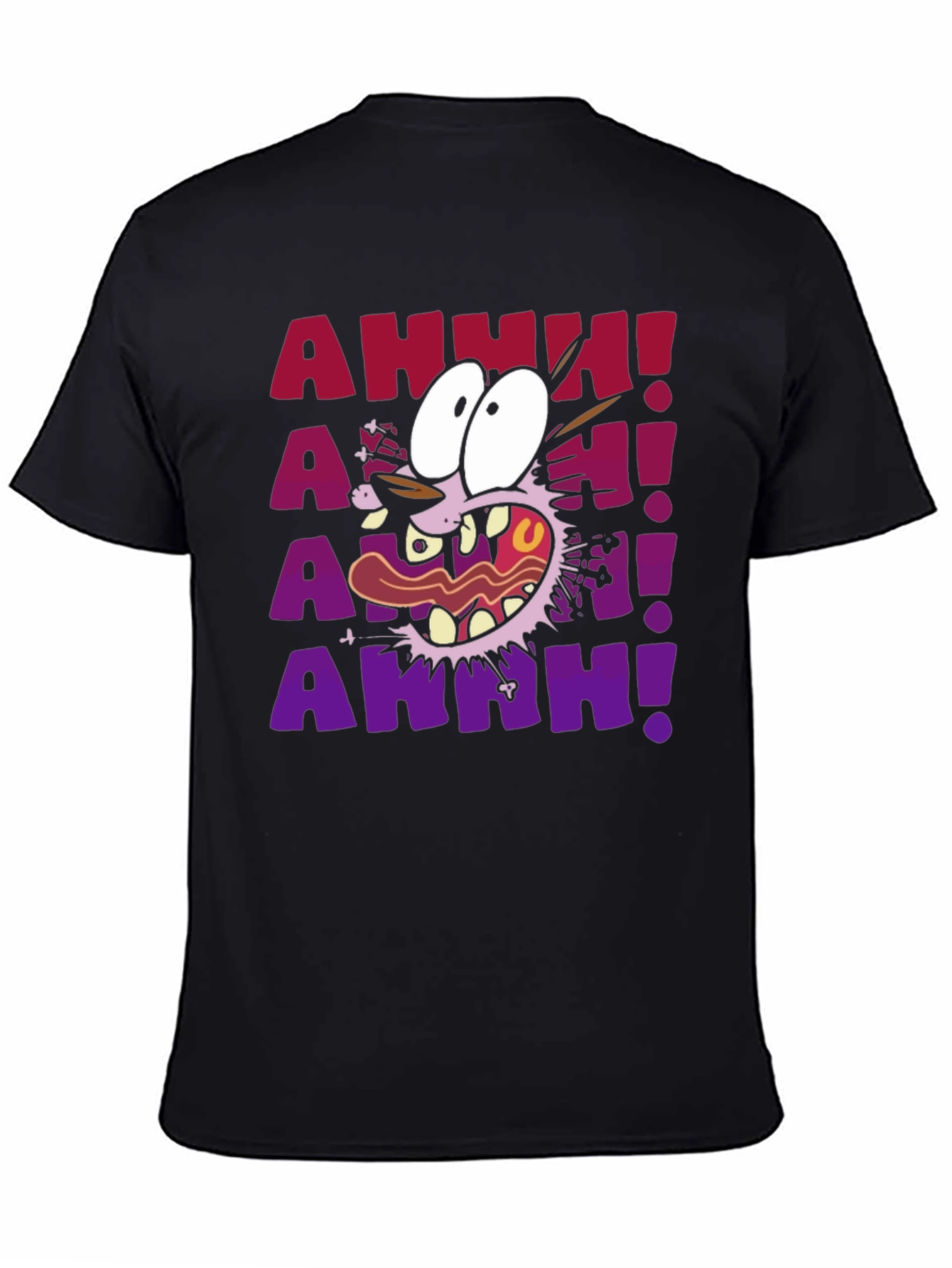 Courage the Cowardly Dog T-Shirt - AAHH! Black Tee