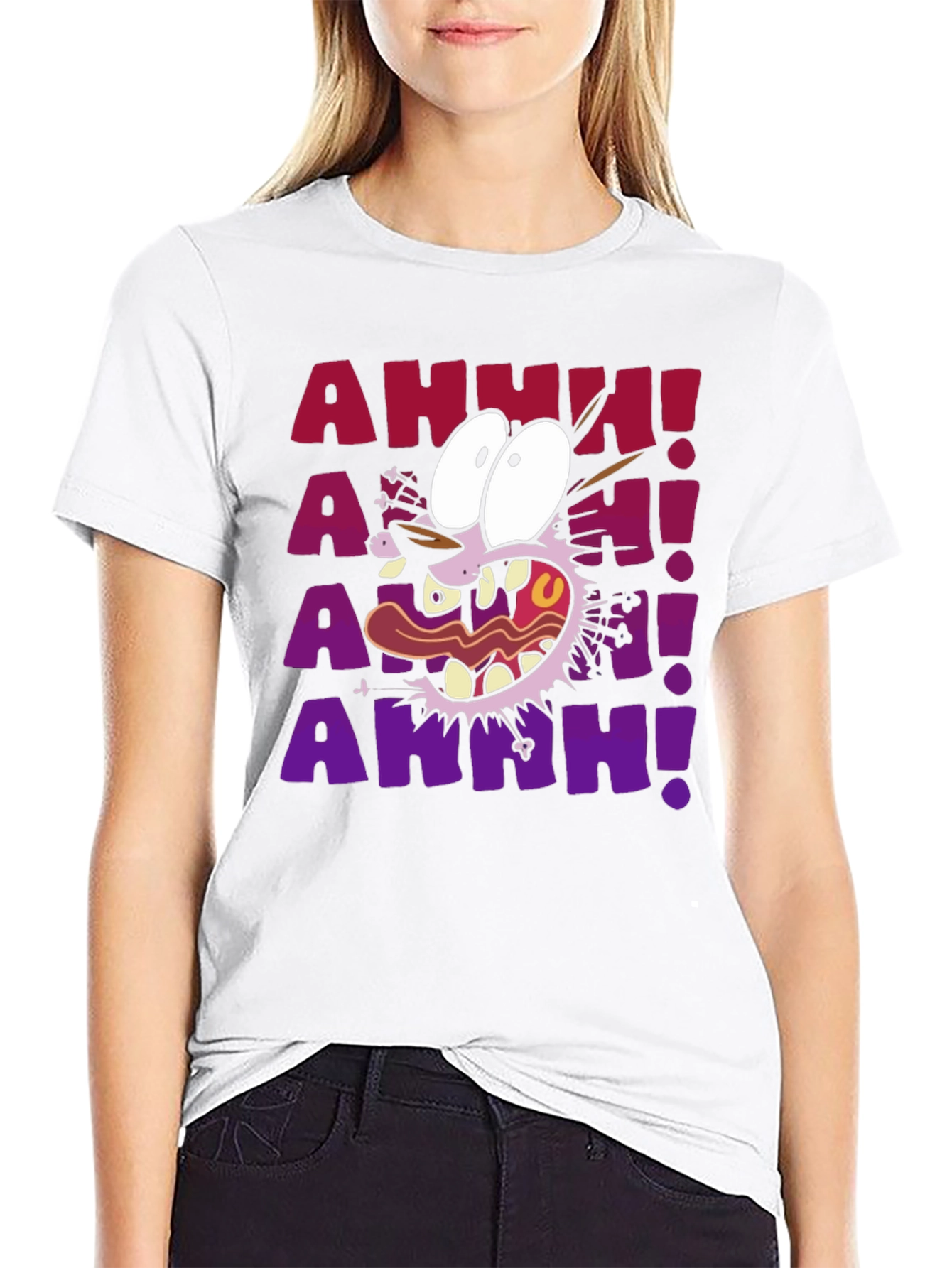 Courage the Cowardly Dog T-Shirt - AAHH! Black Tee