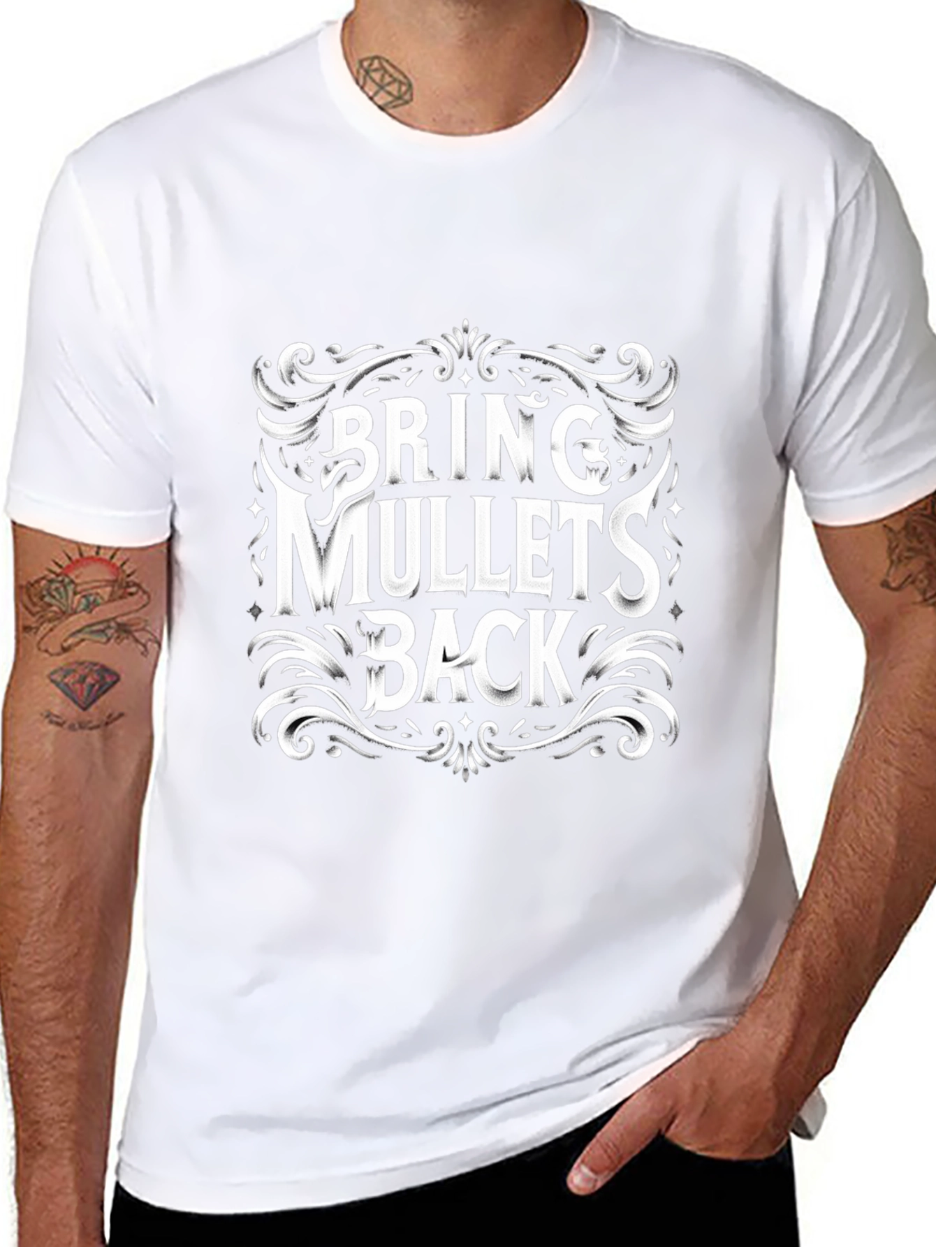 Bring Mullets Back Graphic Tee - Retro Style