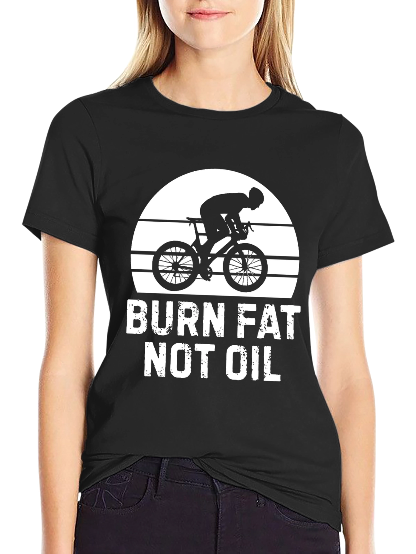 Burn Fat Not Oil Biking T-Shirt
