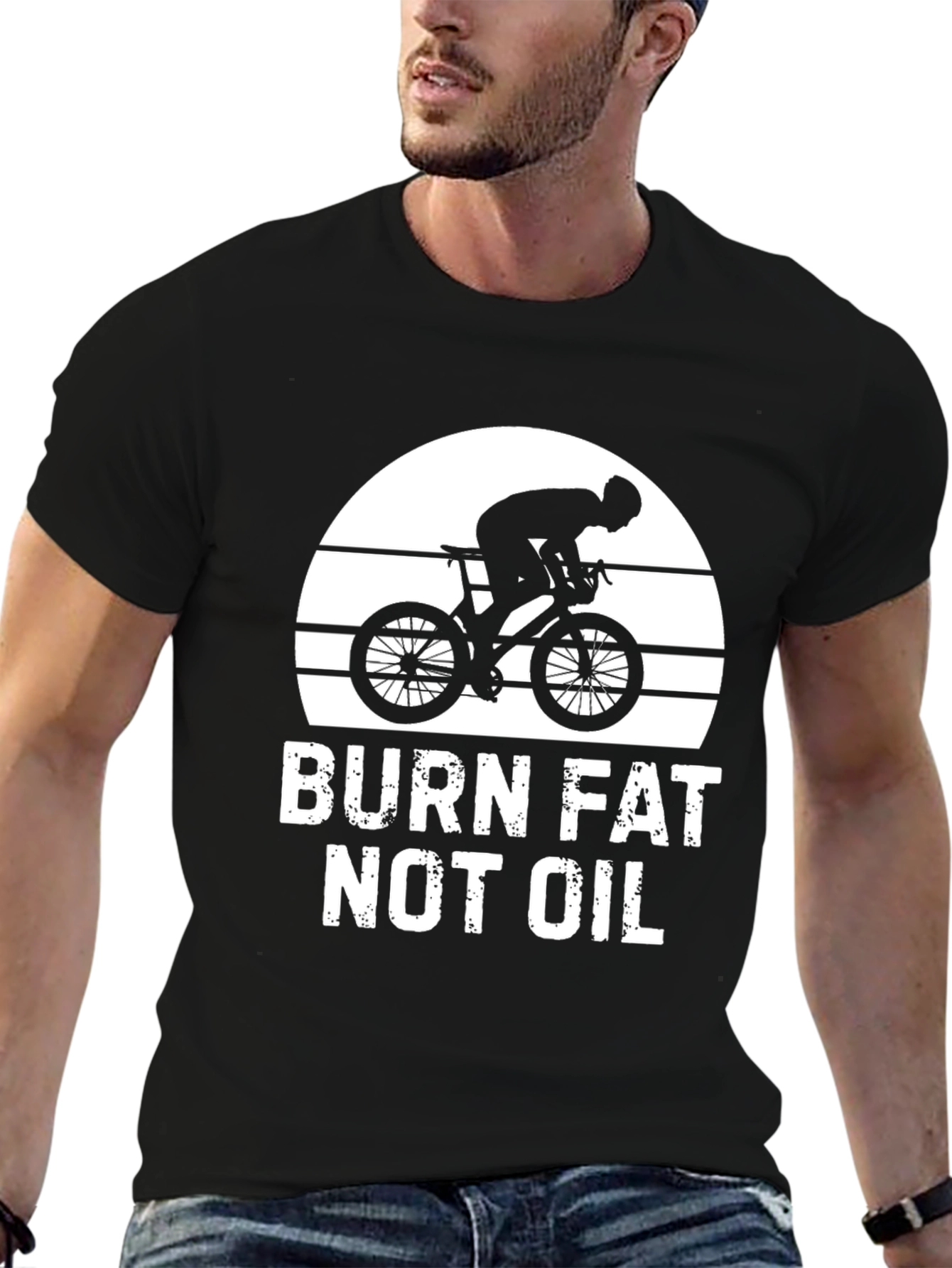 Burn Fat Not Oil Biking T-Shirt