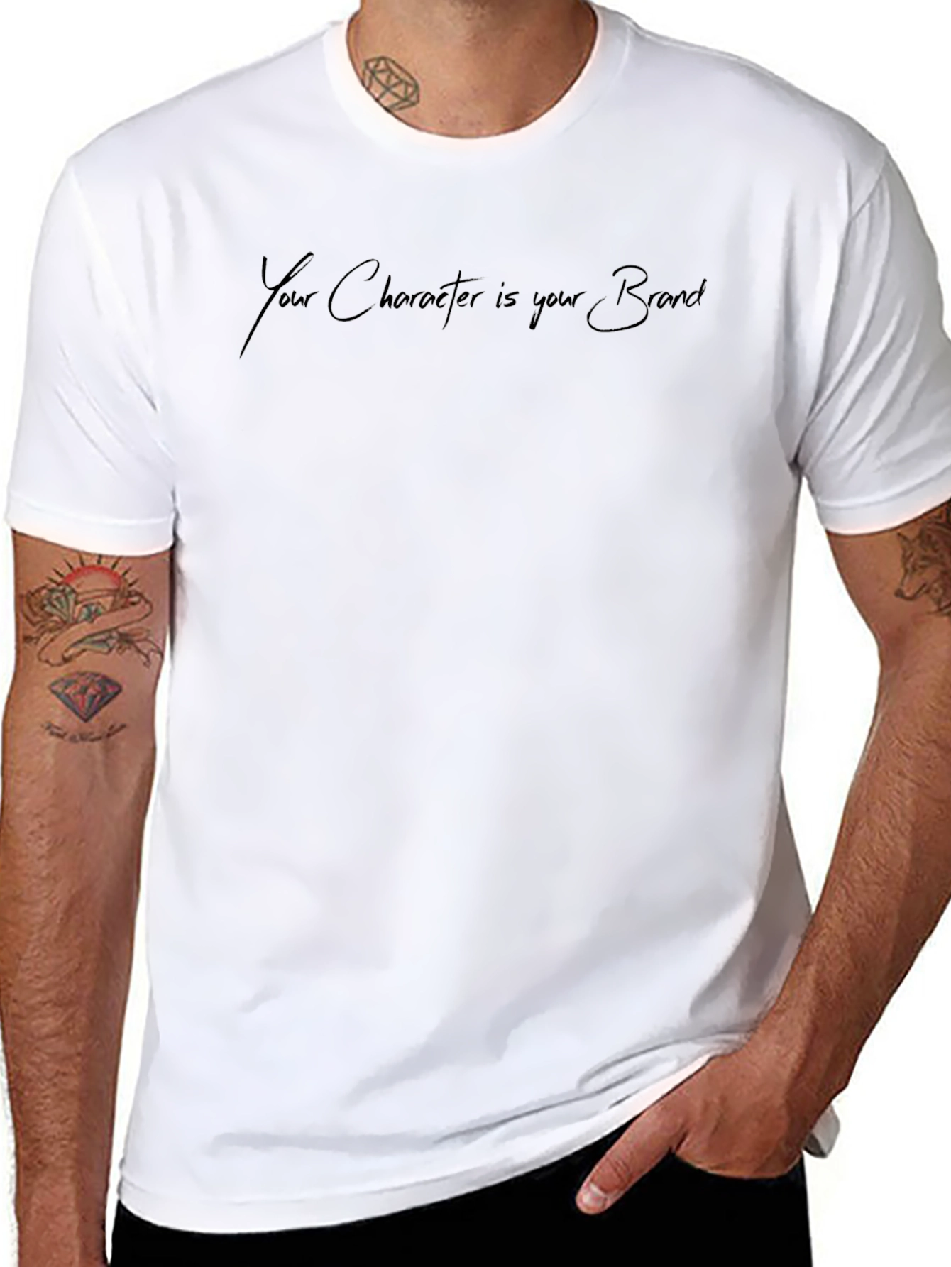 Character is Your Brand Black Graphic Tee