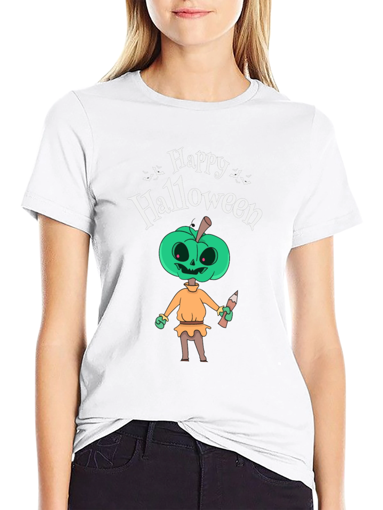 Happy Halloween Pumpkin Man Graphic T-Shirt