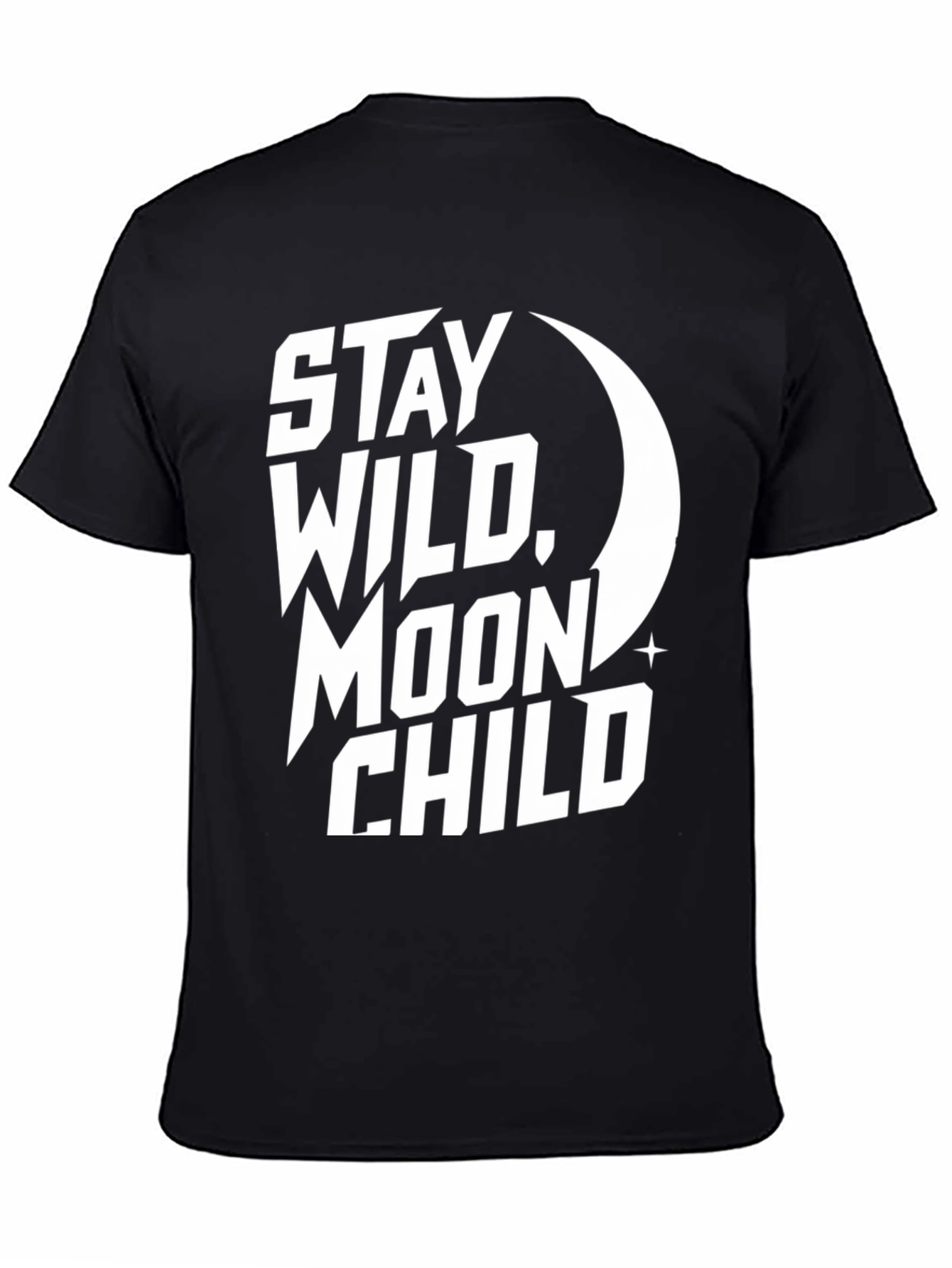 Stay Wild Moon Child Graphic Tee - Black