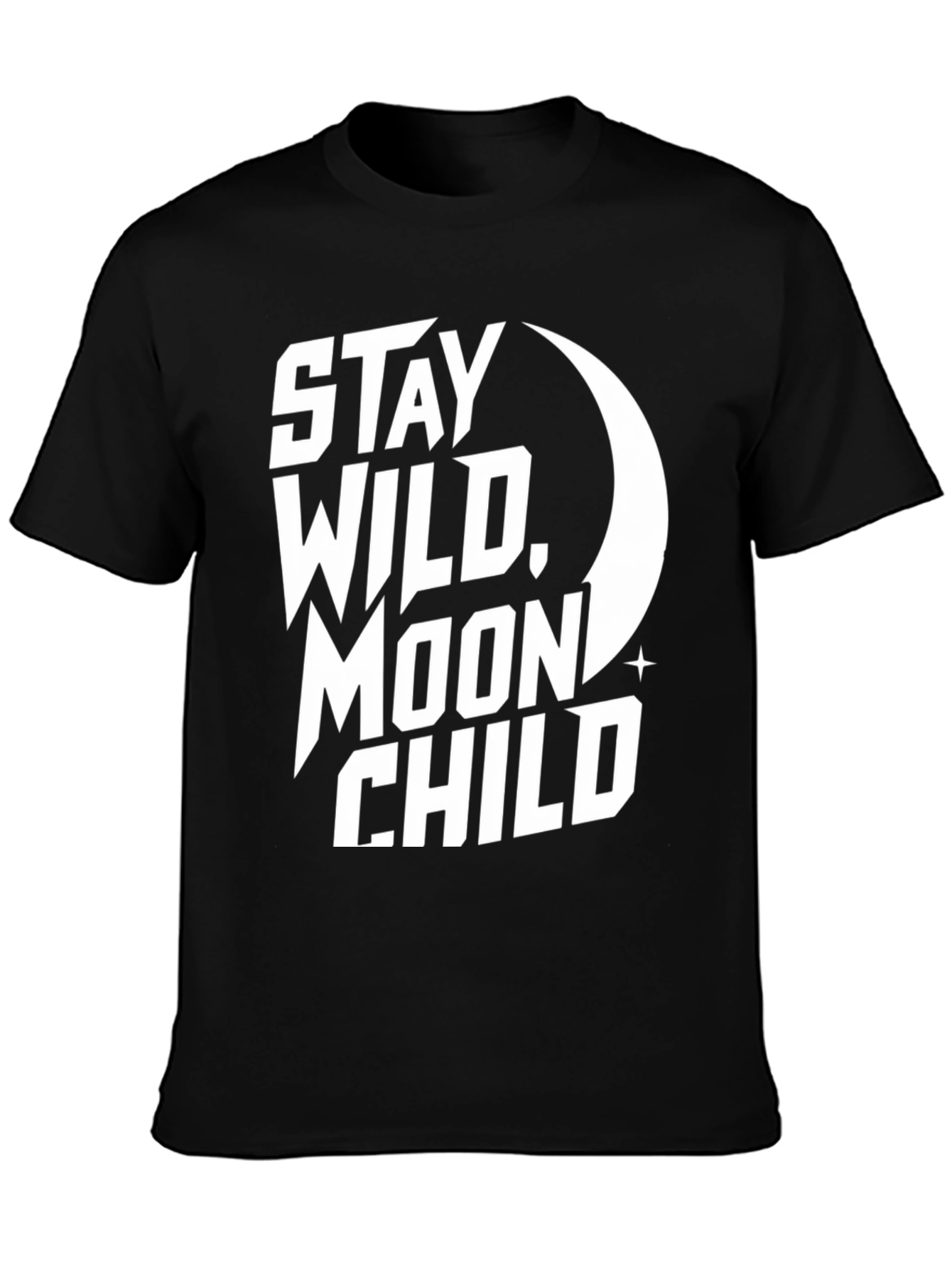Stay Wild Moon Child Graphic Tee - Black