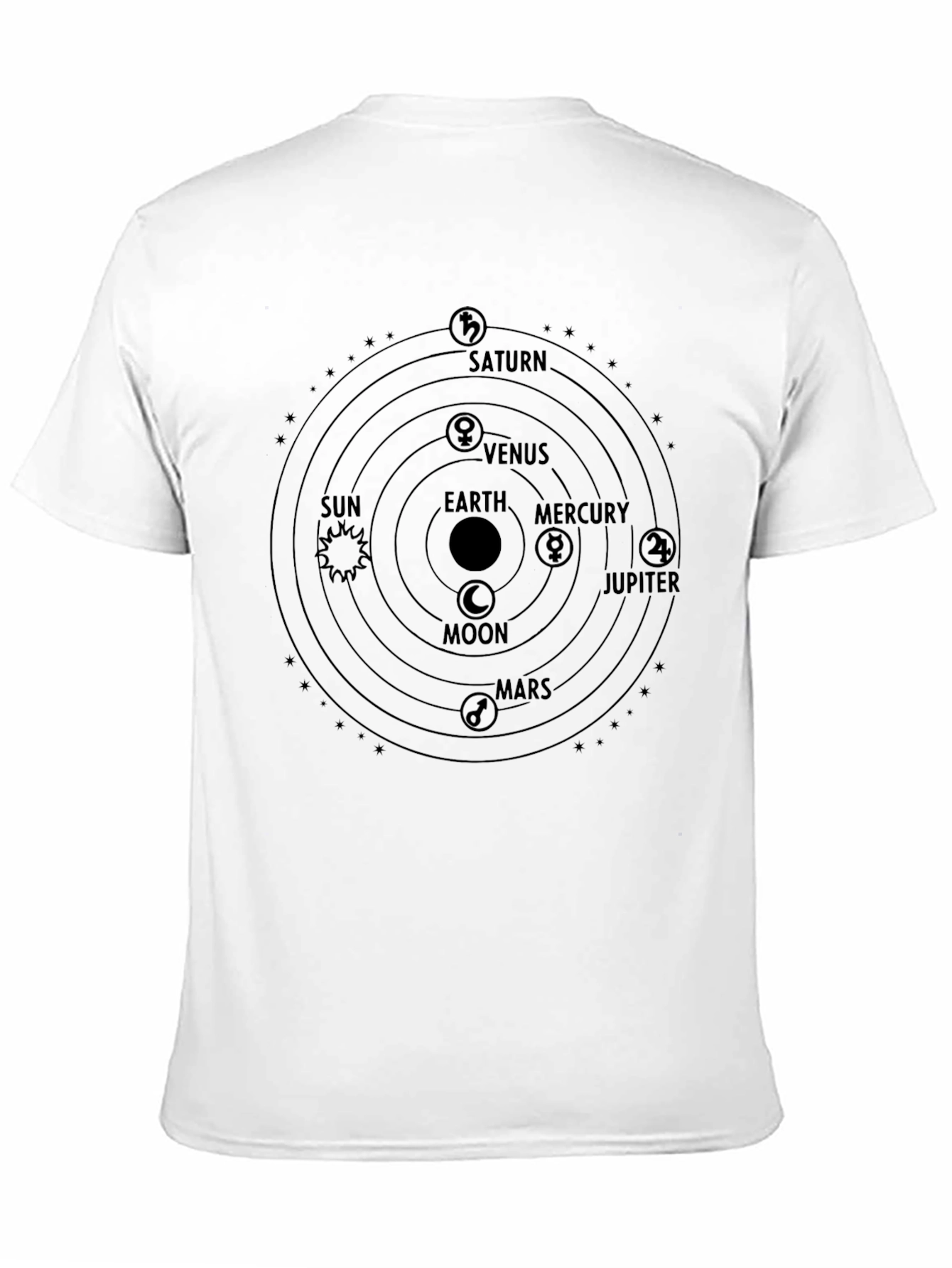 Planetary System Graphic Tee - Unisex Black Shirt