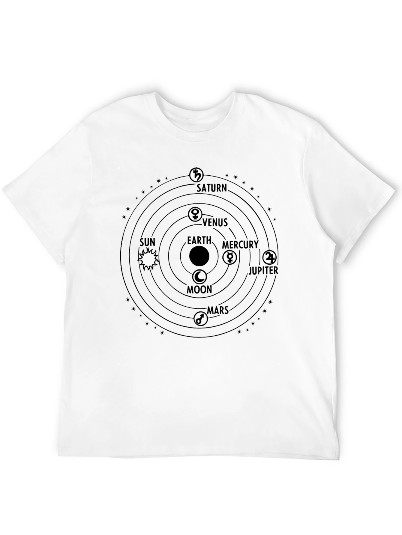 Planetary System Graphic Tee - Unisex Black Shirt