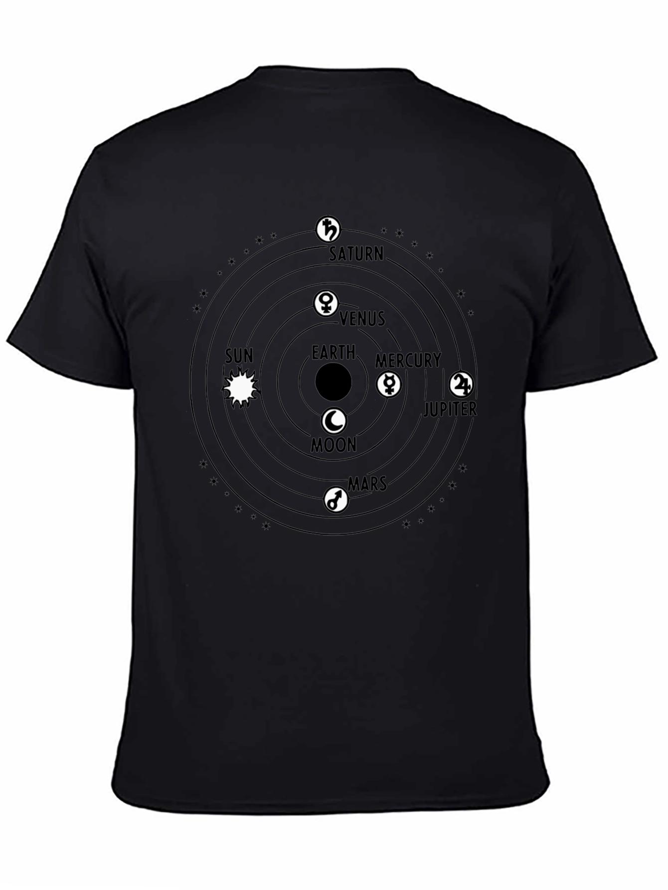 Planetary System Graphic Tee - Unisex Black Shirt