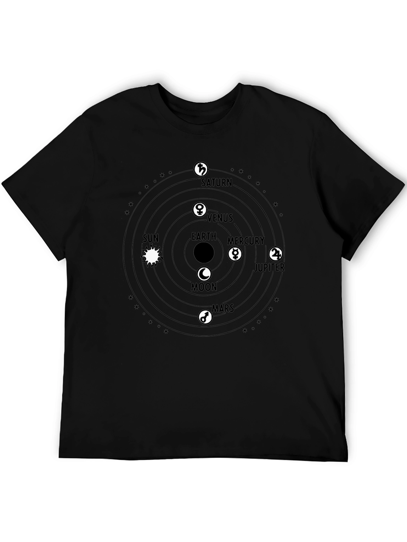 Planetary System Graphic Tee - Unisex Black Shirt