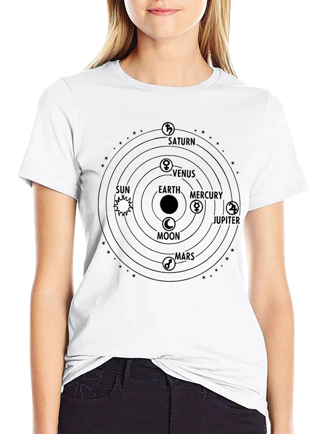 Planetary System Graphic Tee - Unisex Black Shirt