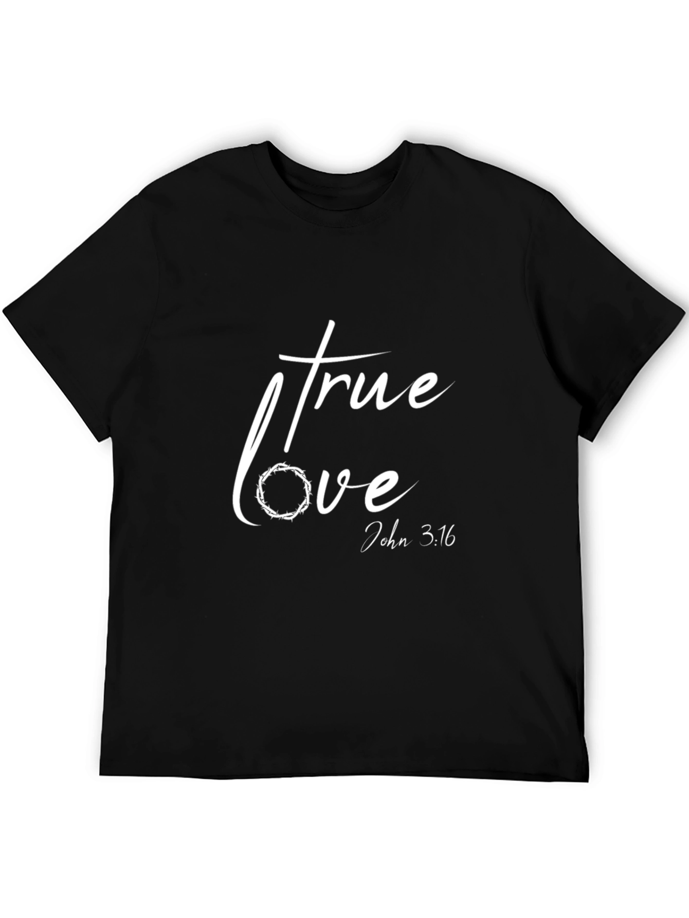 True Love John 3:16 Black T-Shirt