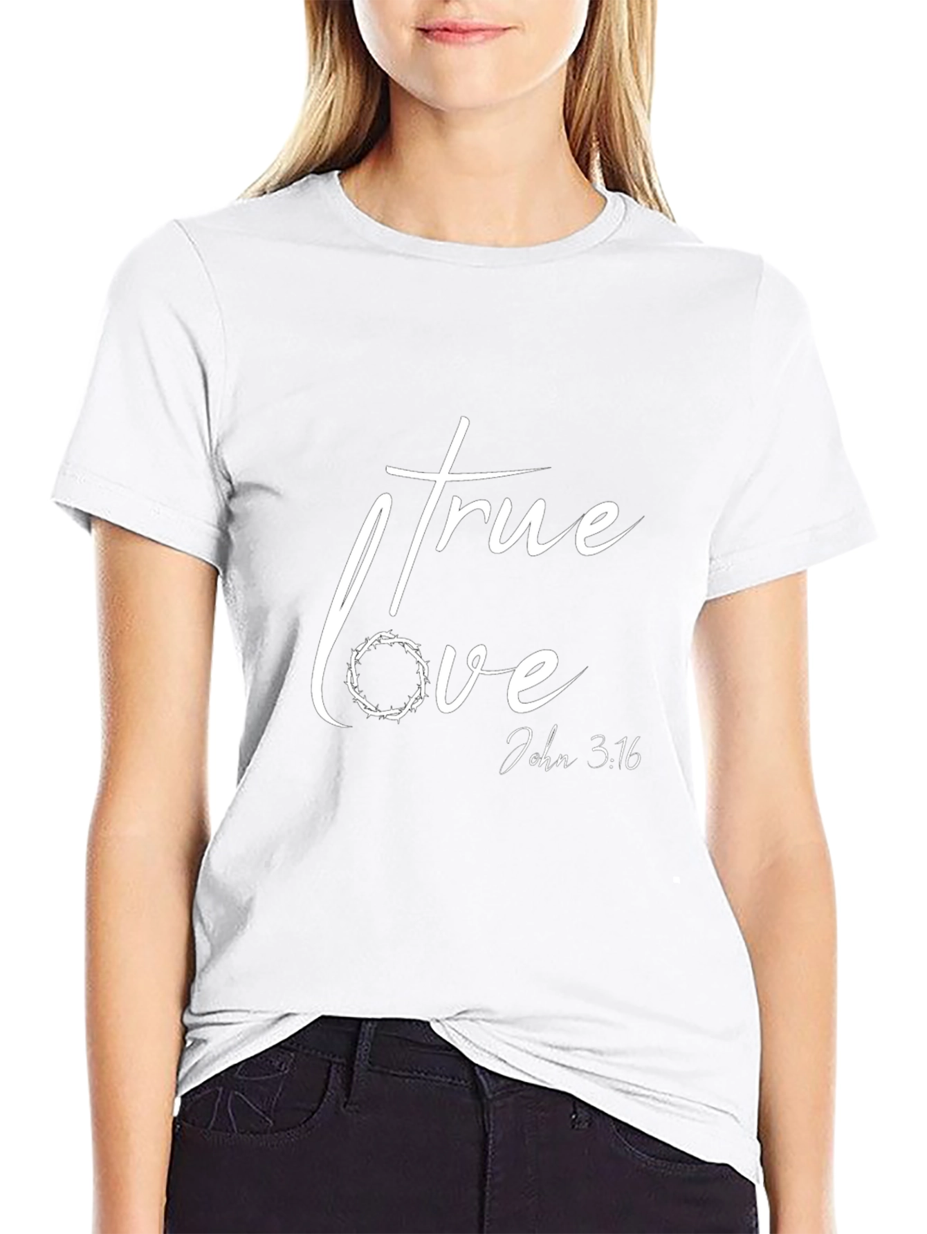 True Love John 3:16 Black T-Shirt