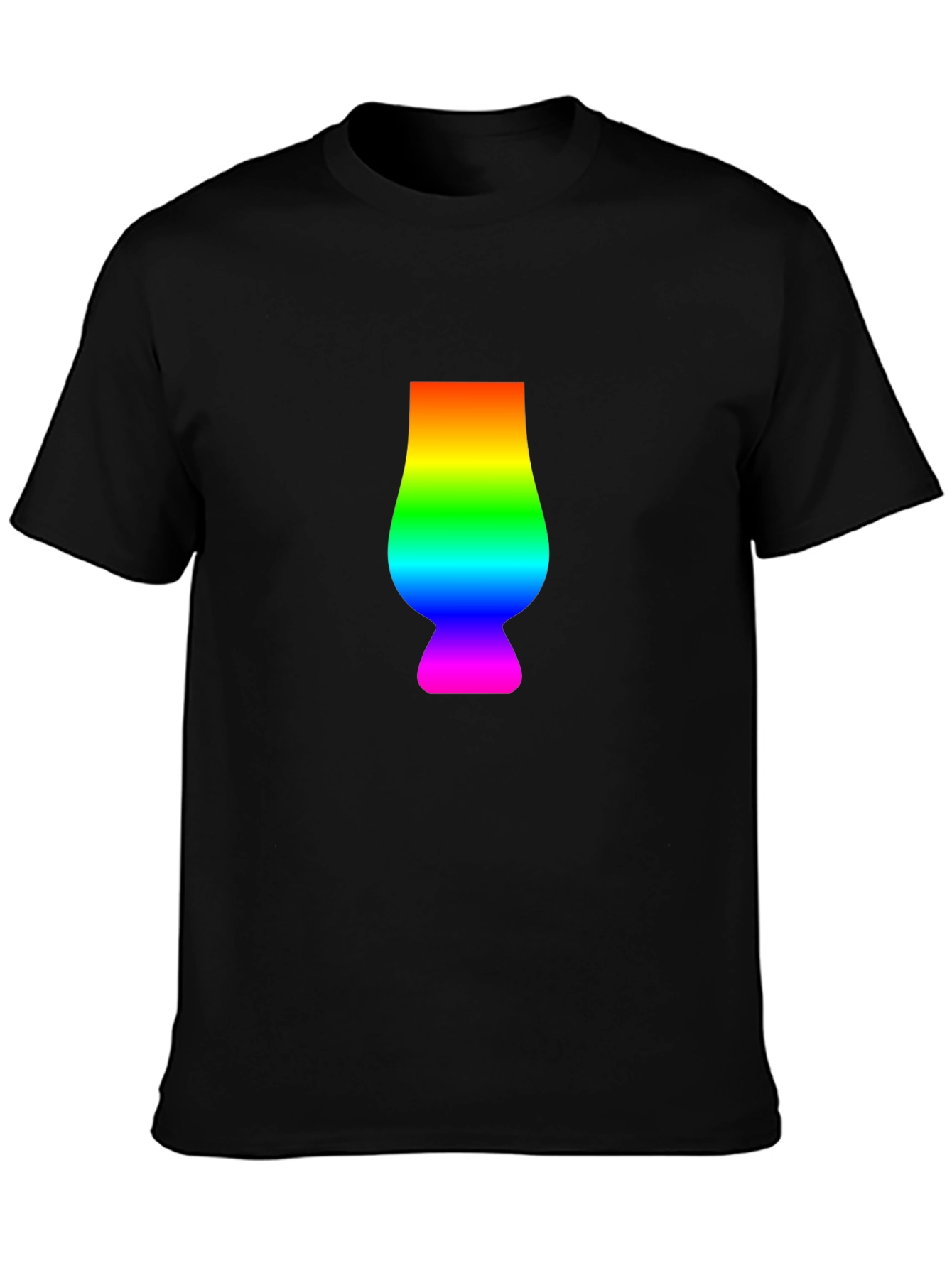 Rainbow Glencairn Glass Black T-Shirt