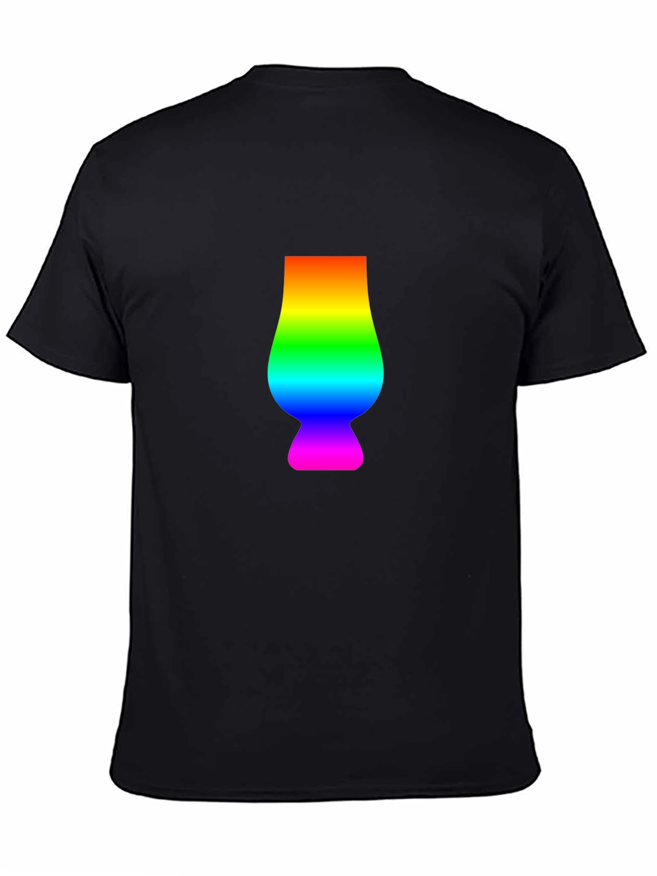 Rainbow Glencairn Glass Black T-Shirt