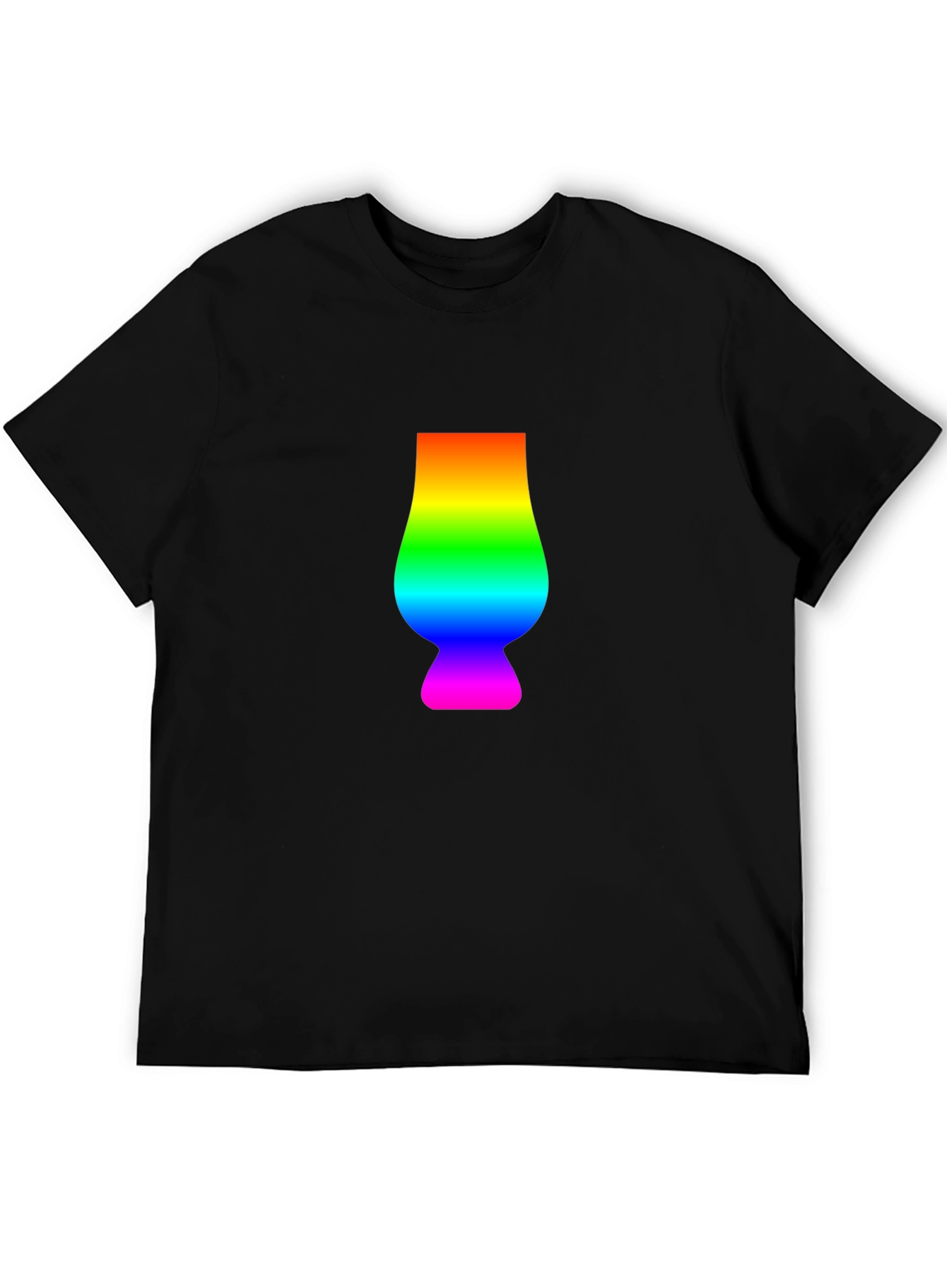 Rainbow Glencairn Glass Black T-Shirt