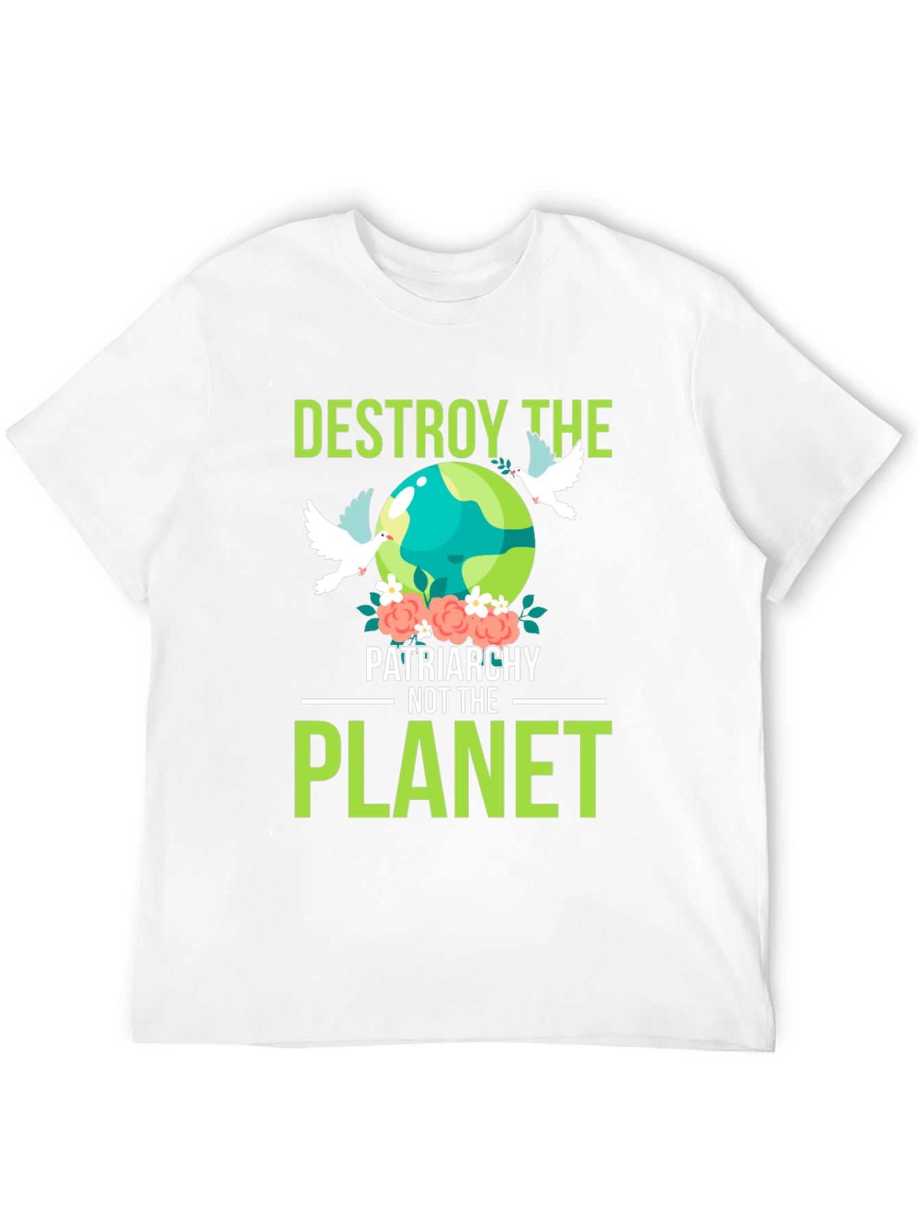 Destroy Patriarchy Planet Graphic T-Shirt