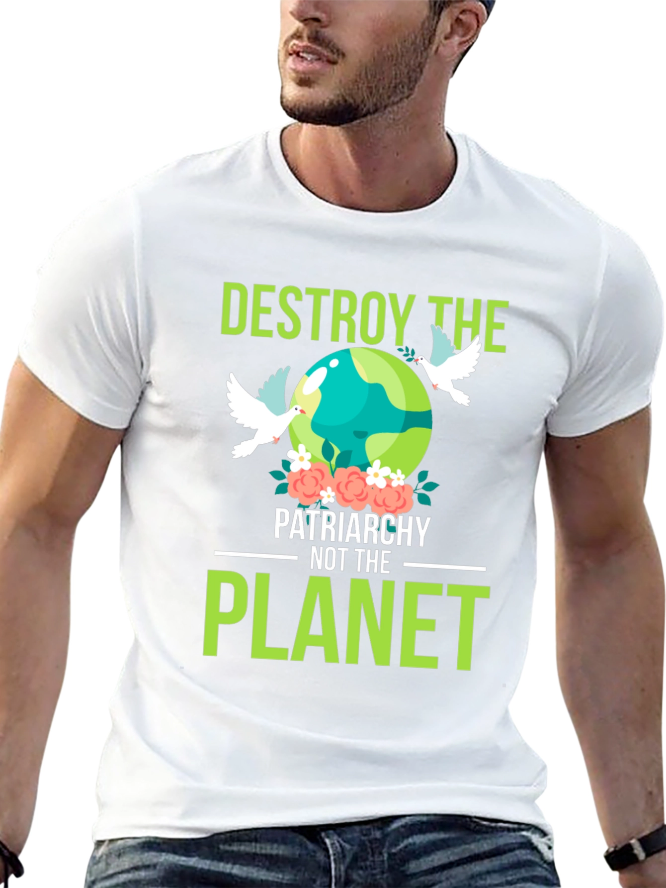 Destroy Patriarchy Planet Graphic T-Shirt