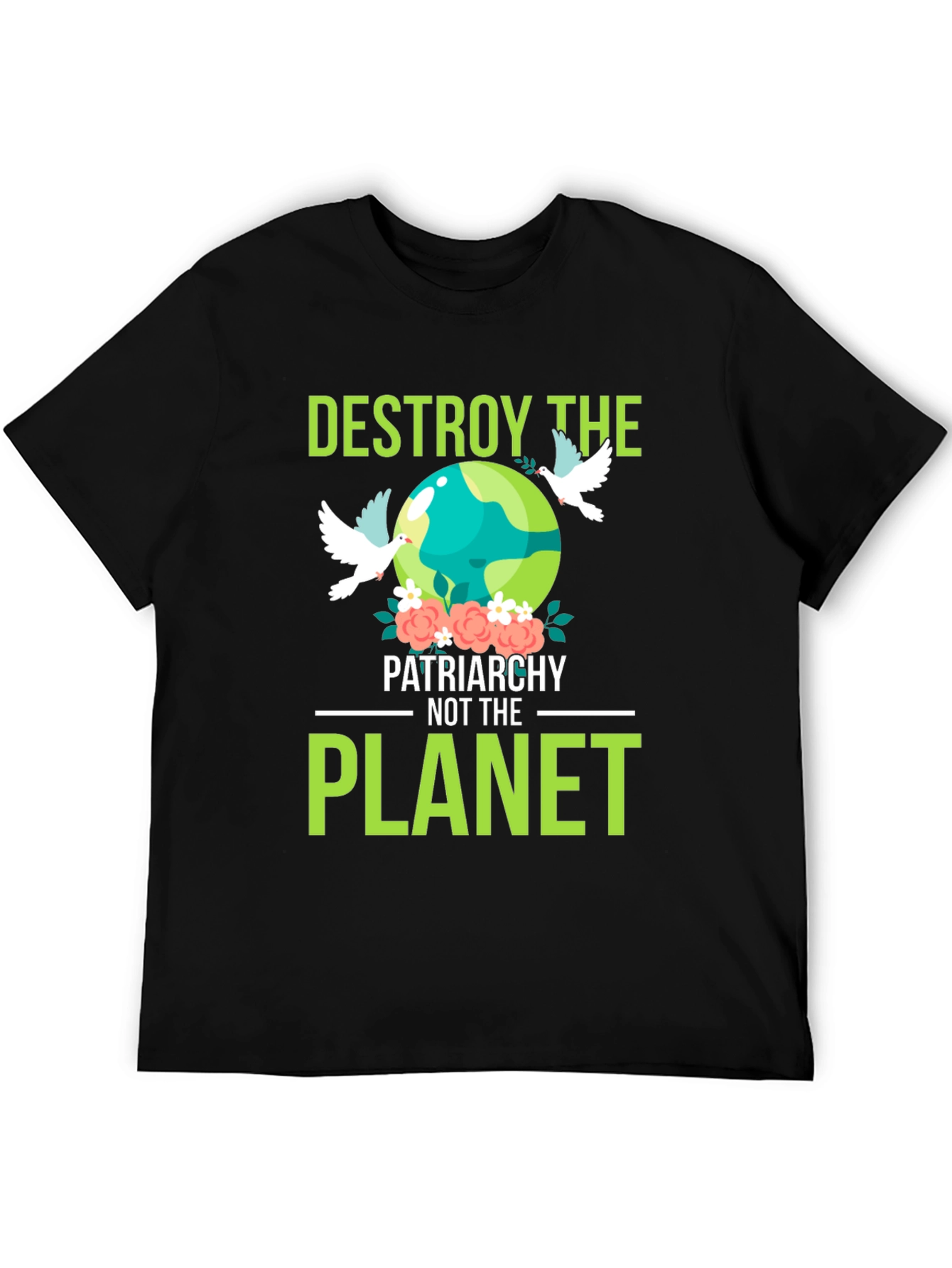 Destroy Patriarchy Planet Graphic T-Shirt