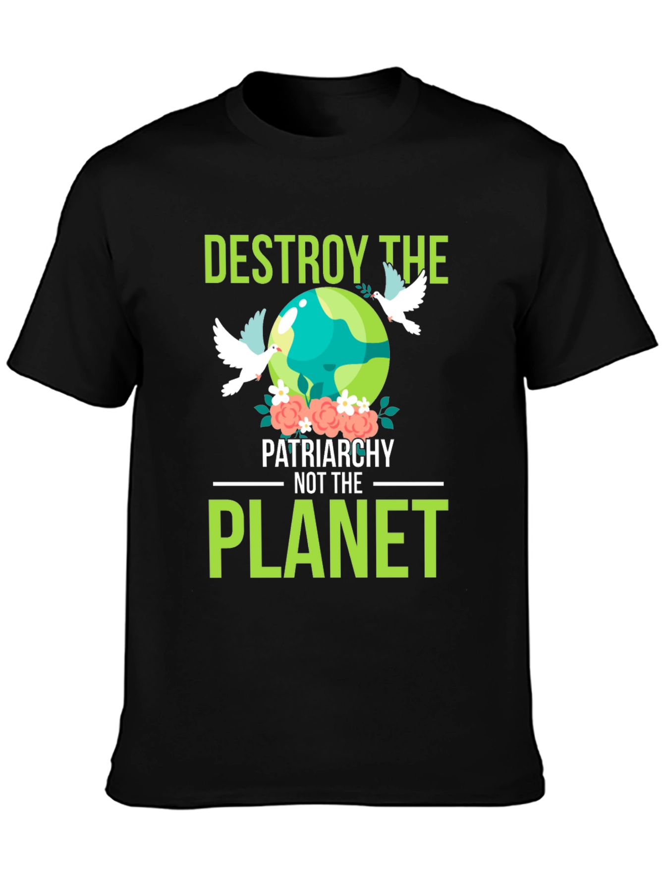 Destroy Patriarchy Planet Graphic T-Shirt
