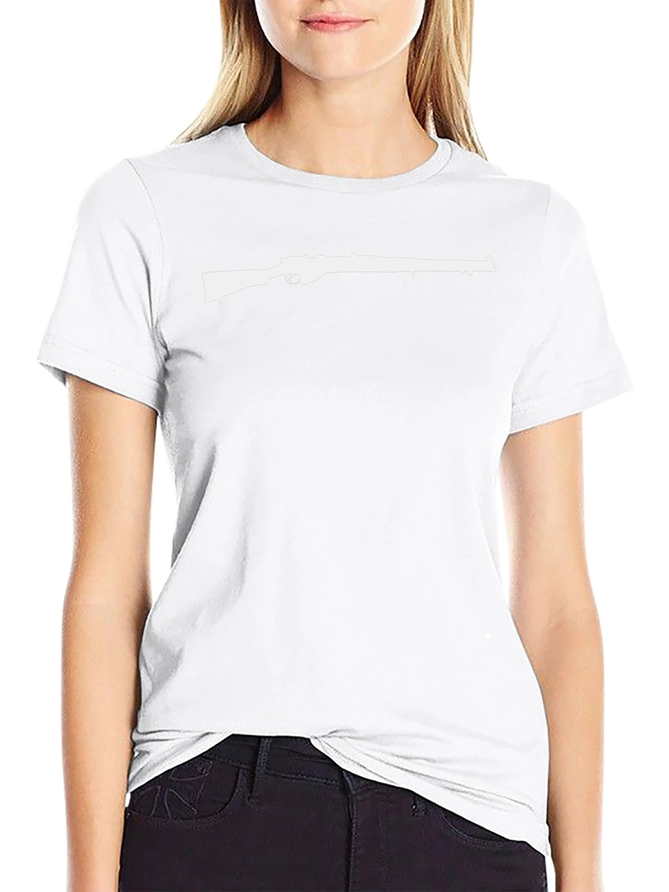 Rifle Graphic Tee - Black Cotton T-Shirt