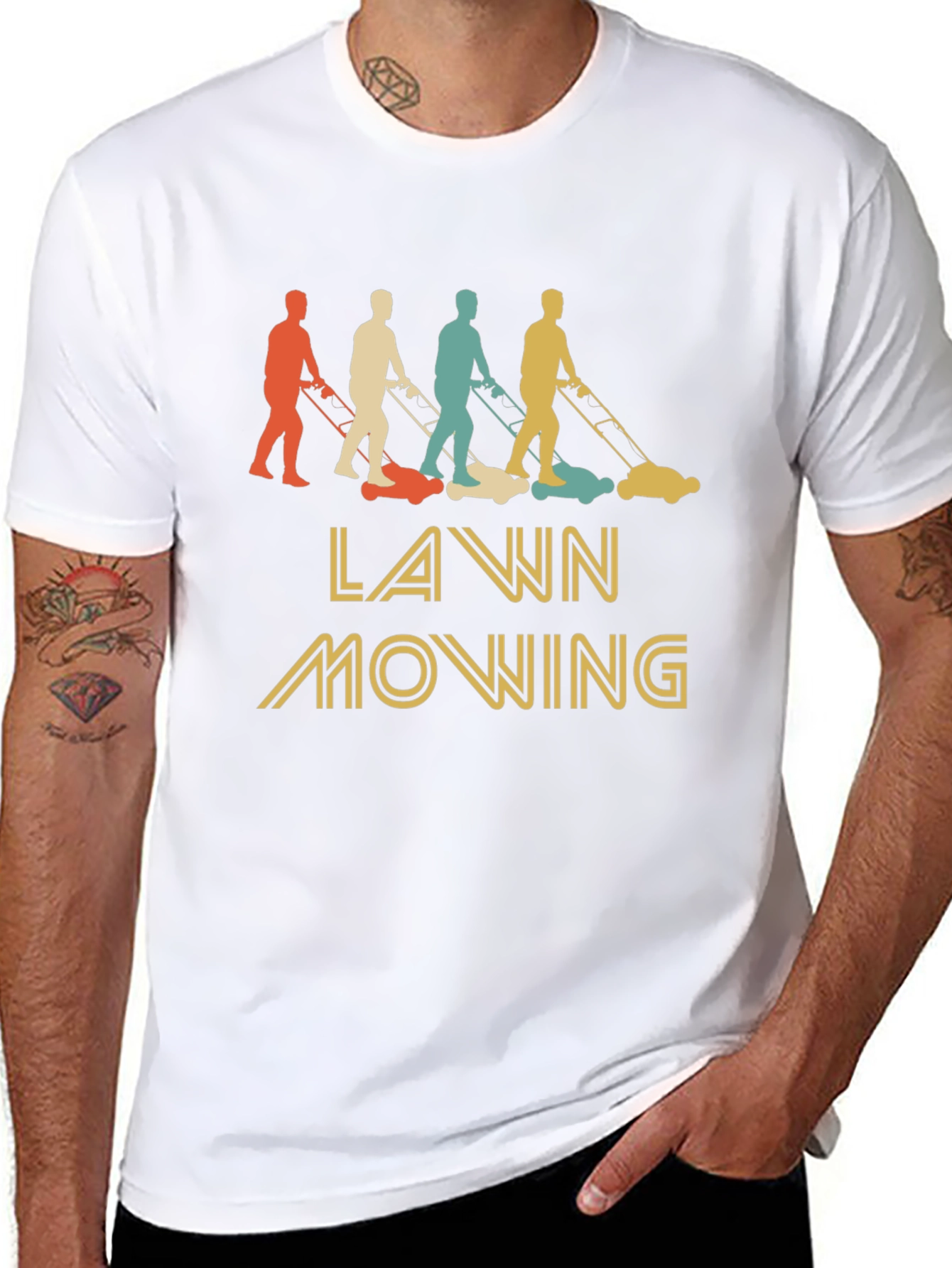 Retro Lawn Mowing T-Shirt
