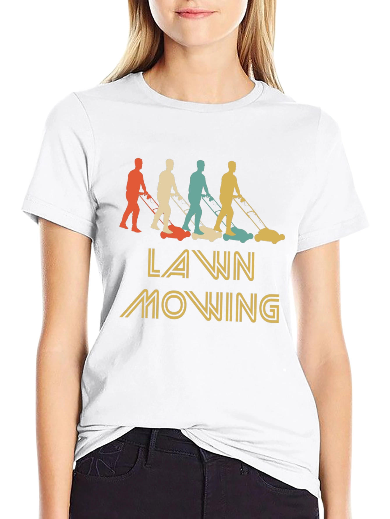 Retro Lawn Mowing T-Shirt