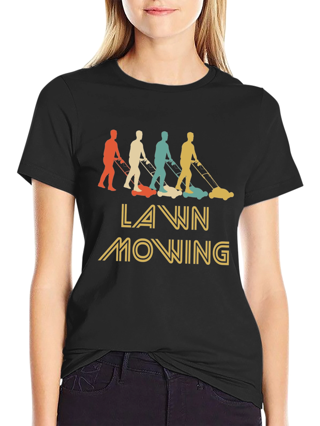 Retro Lawn Mowing T-Shirt