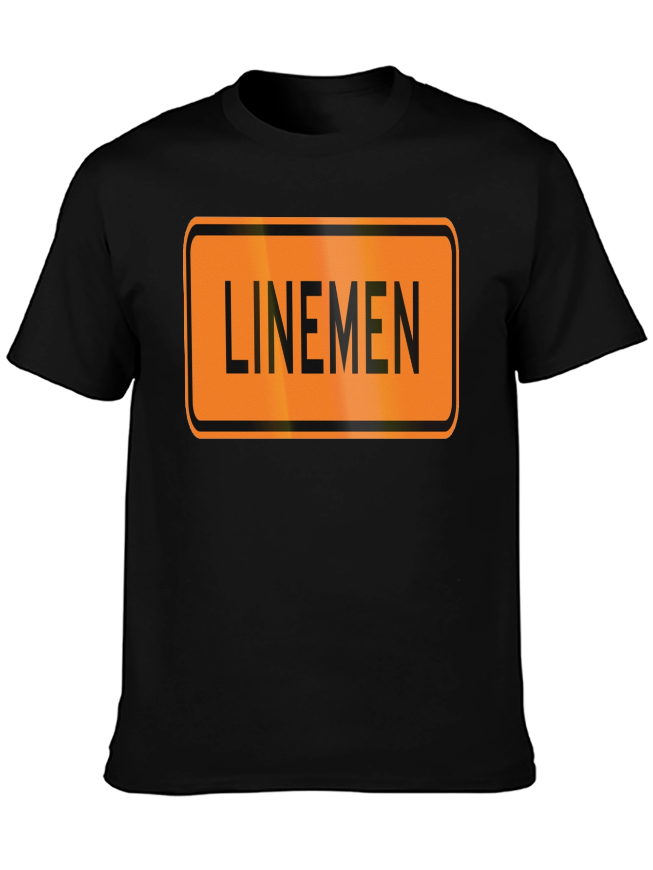 Linemen Sign Black T-Shirt