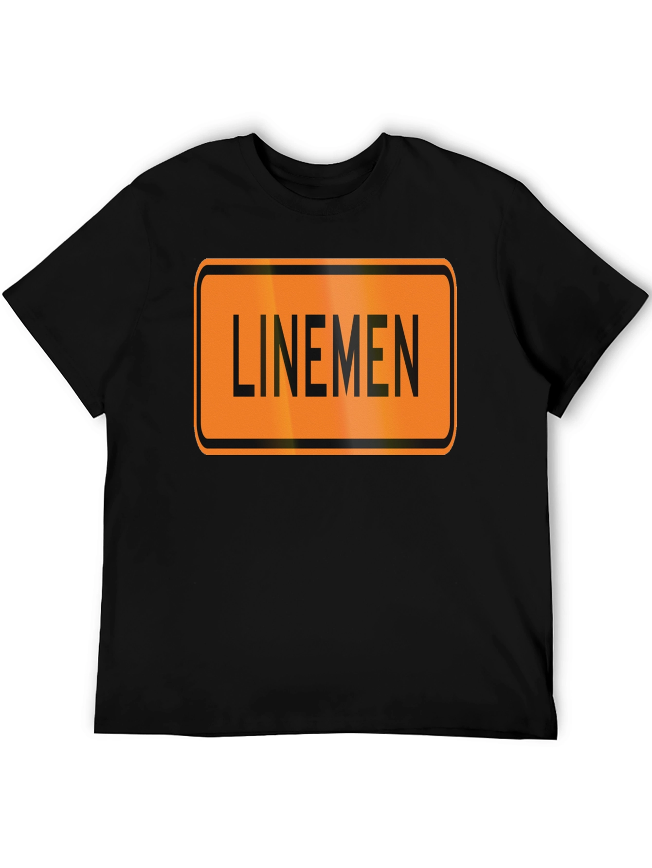 Linemen Sign Black T-Shirt