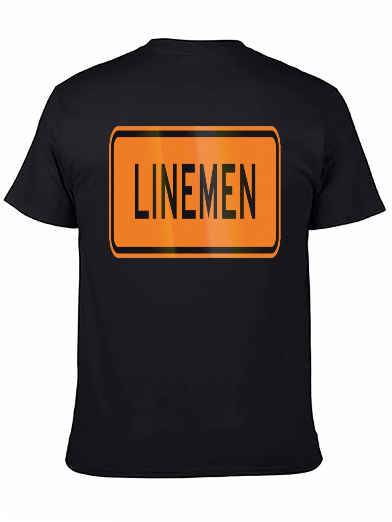 Linemen Sign Black T-Shirt