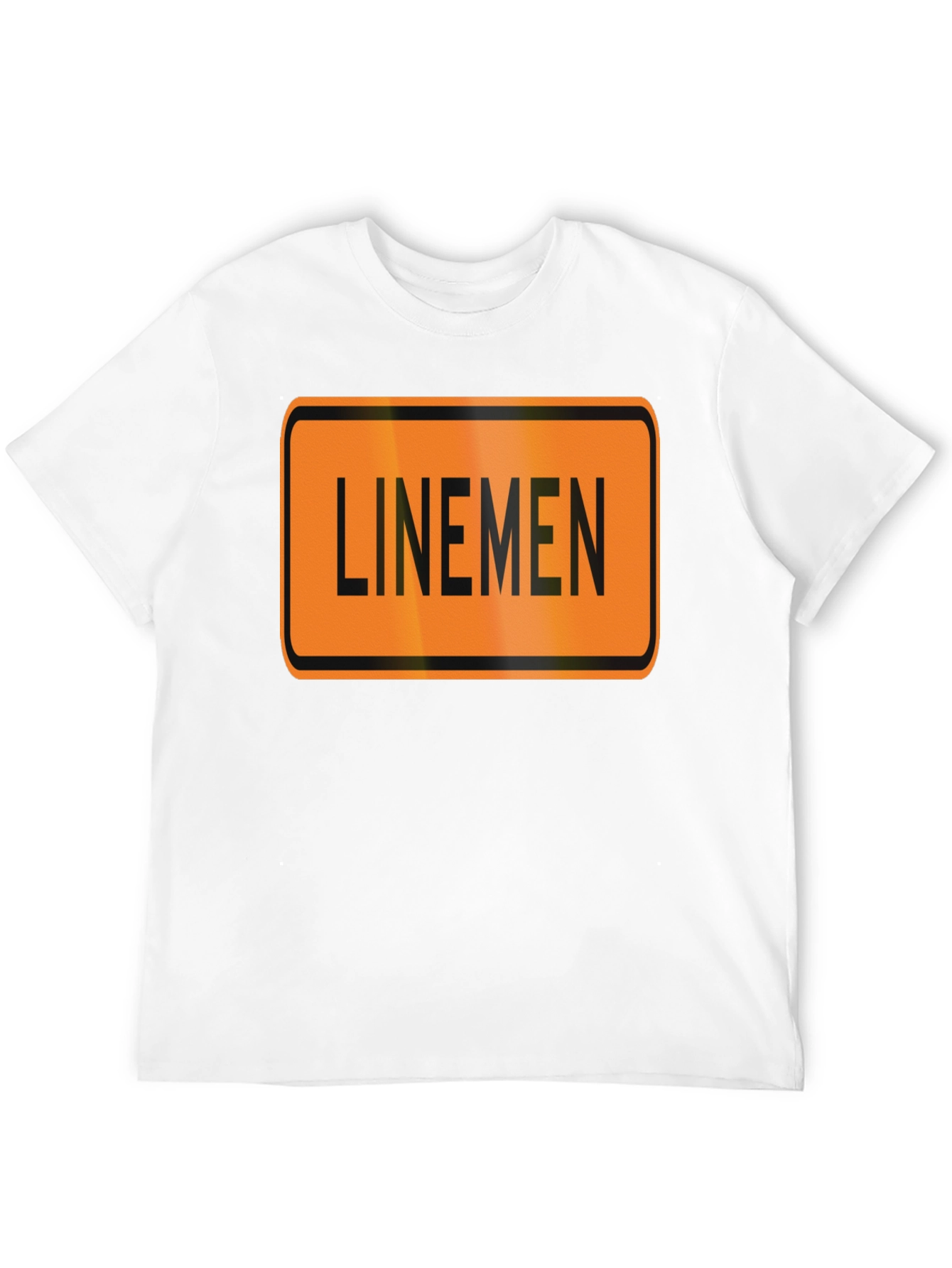 Linemen Sign Black T-Shirt
