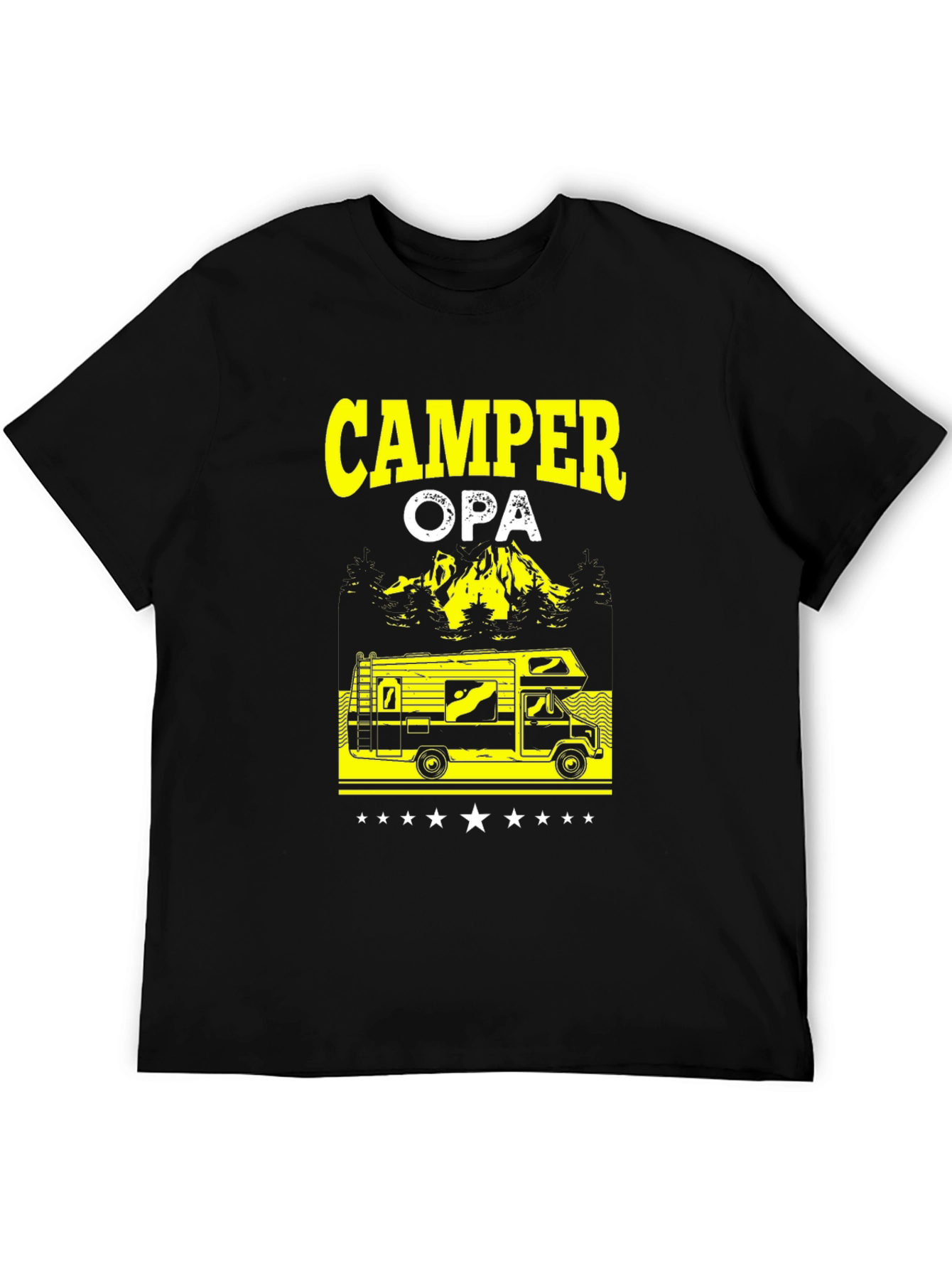 Camper Opa Black T-Shirt - RV Camping Grandfather Gift