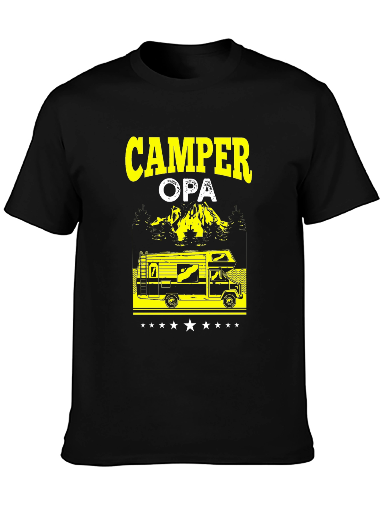 Camper Opa Black T-Shirt - RV Camping Grandfather Gift