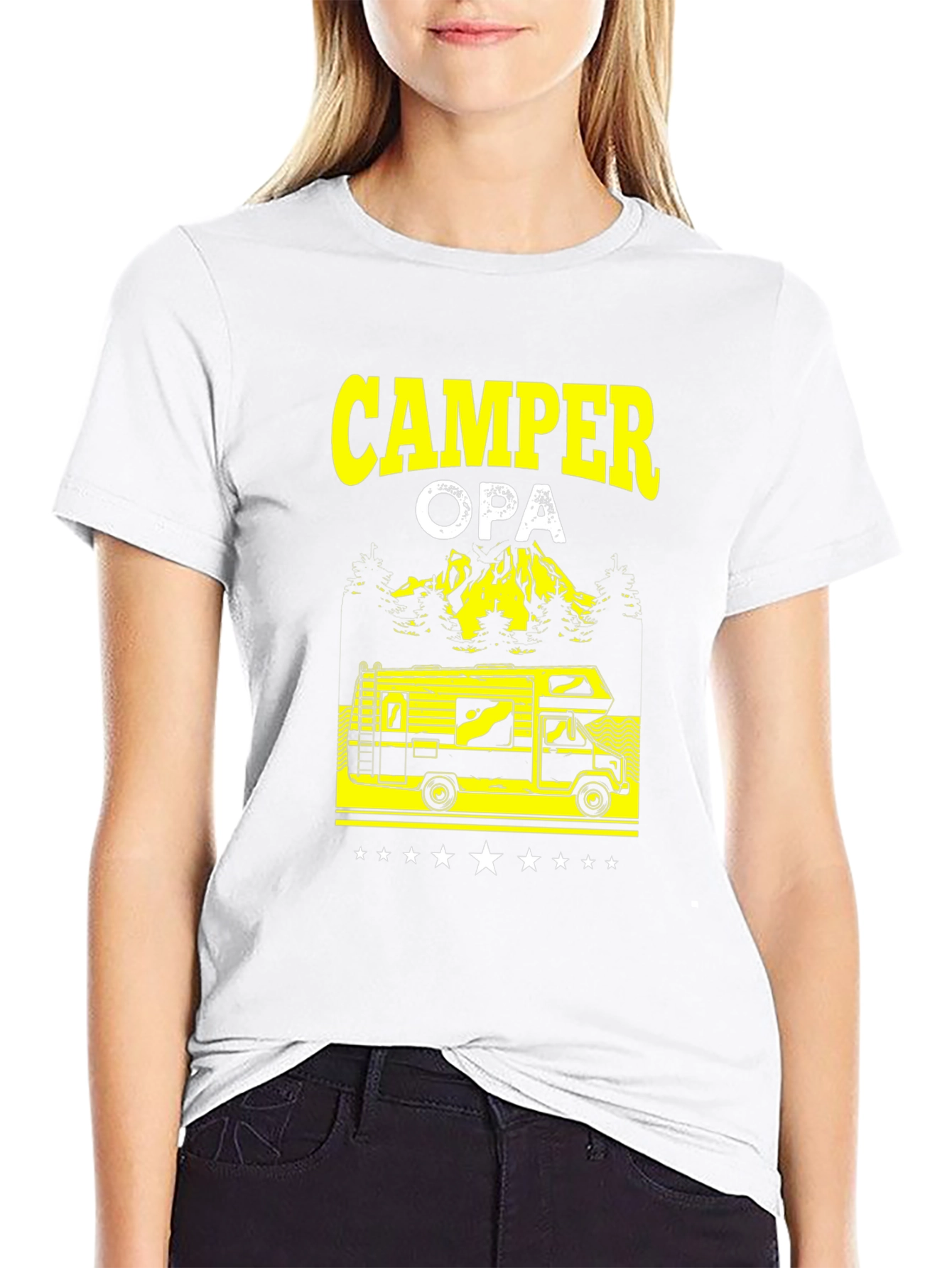 Camper Opa Black T-Shirt - RV Camping Grandfather Gift