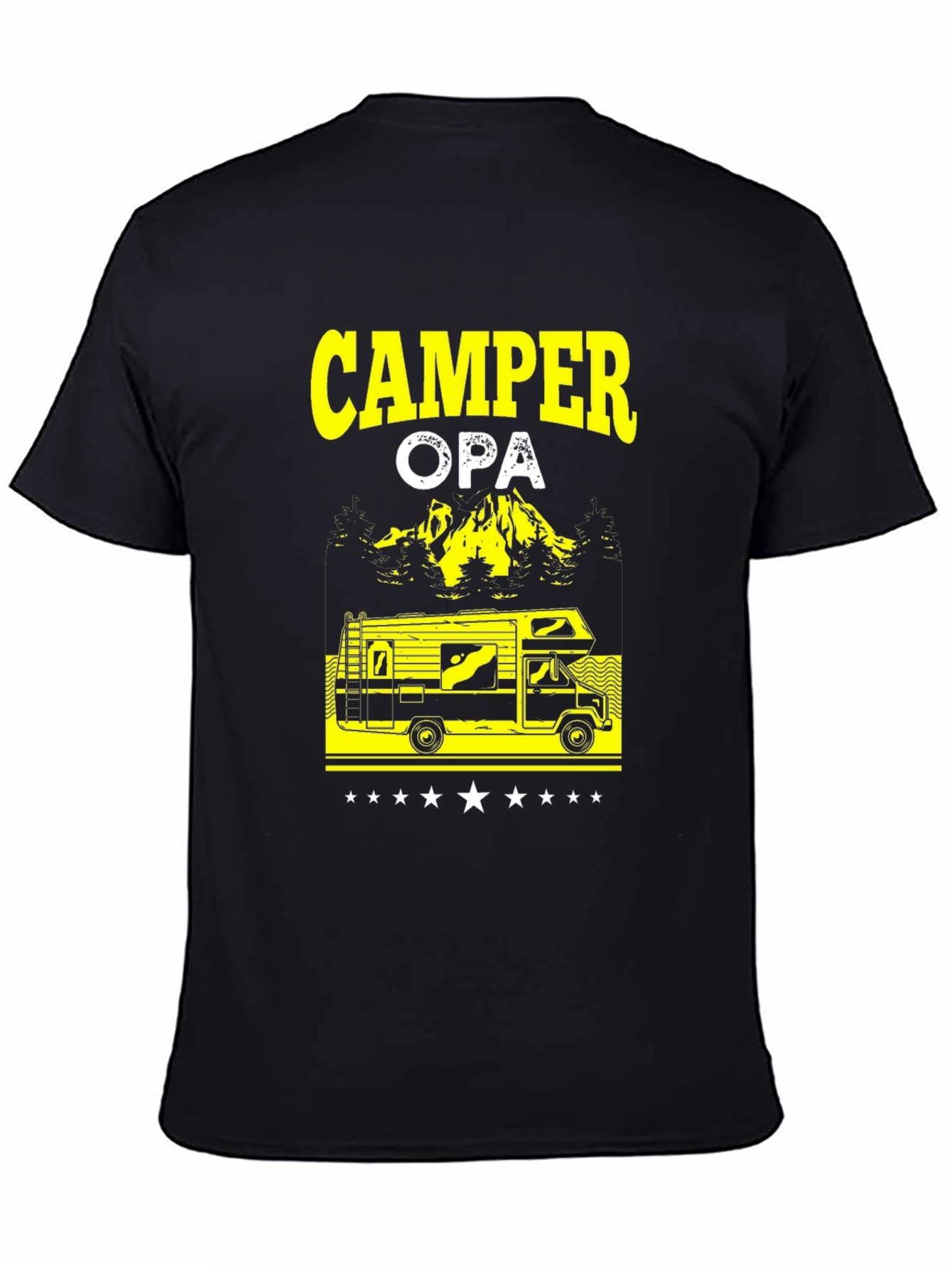 Camper Opa Black T-Shirt - RV Camping Grandfather Gift