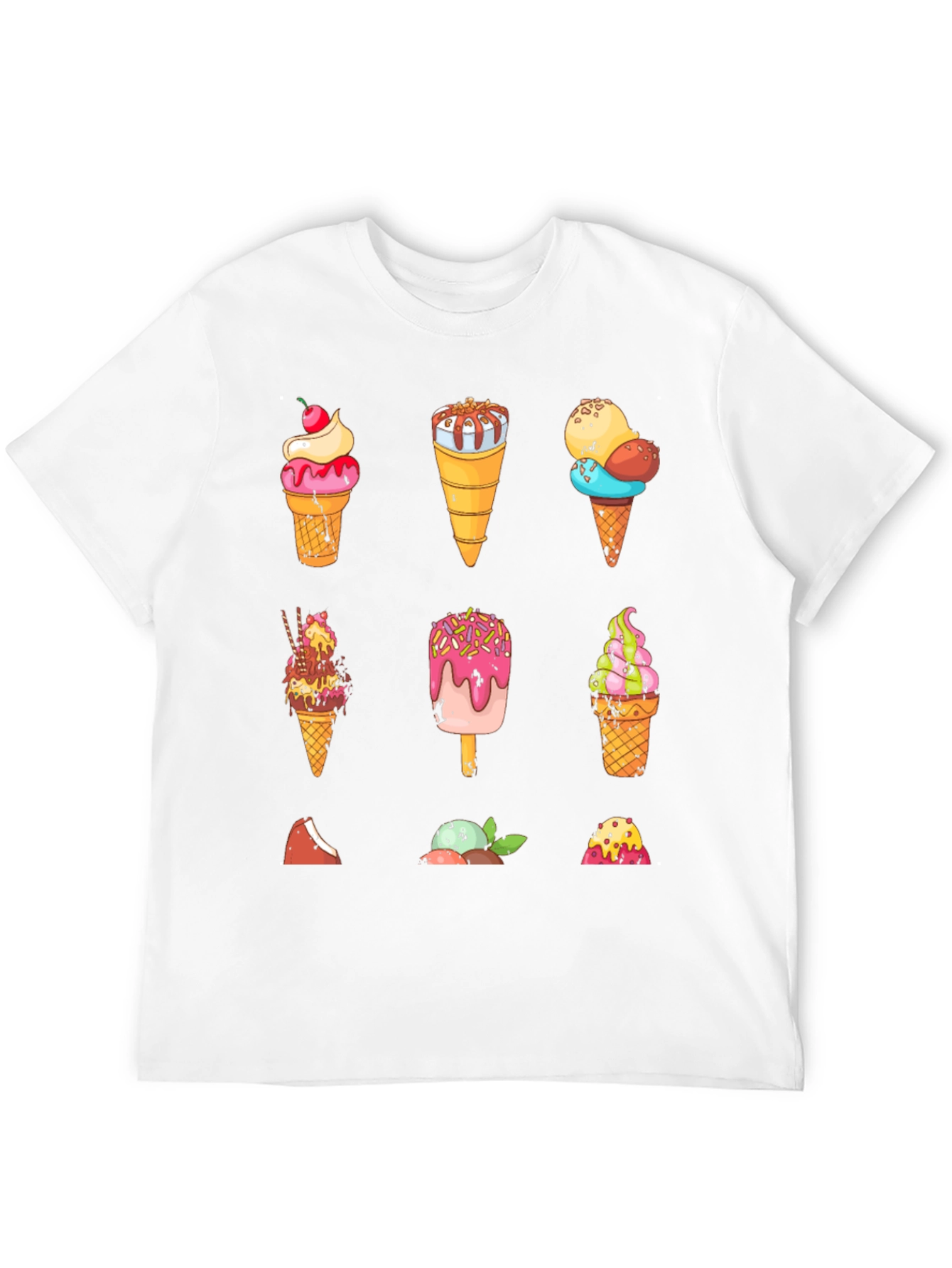 Ice Cream Patterned T-Shirt