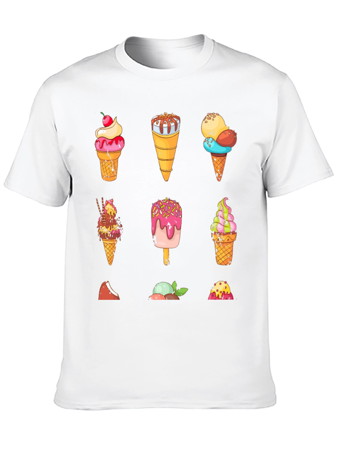 Ice Cream Patterned T-Shirt
