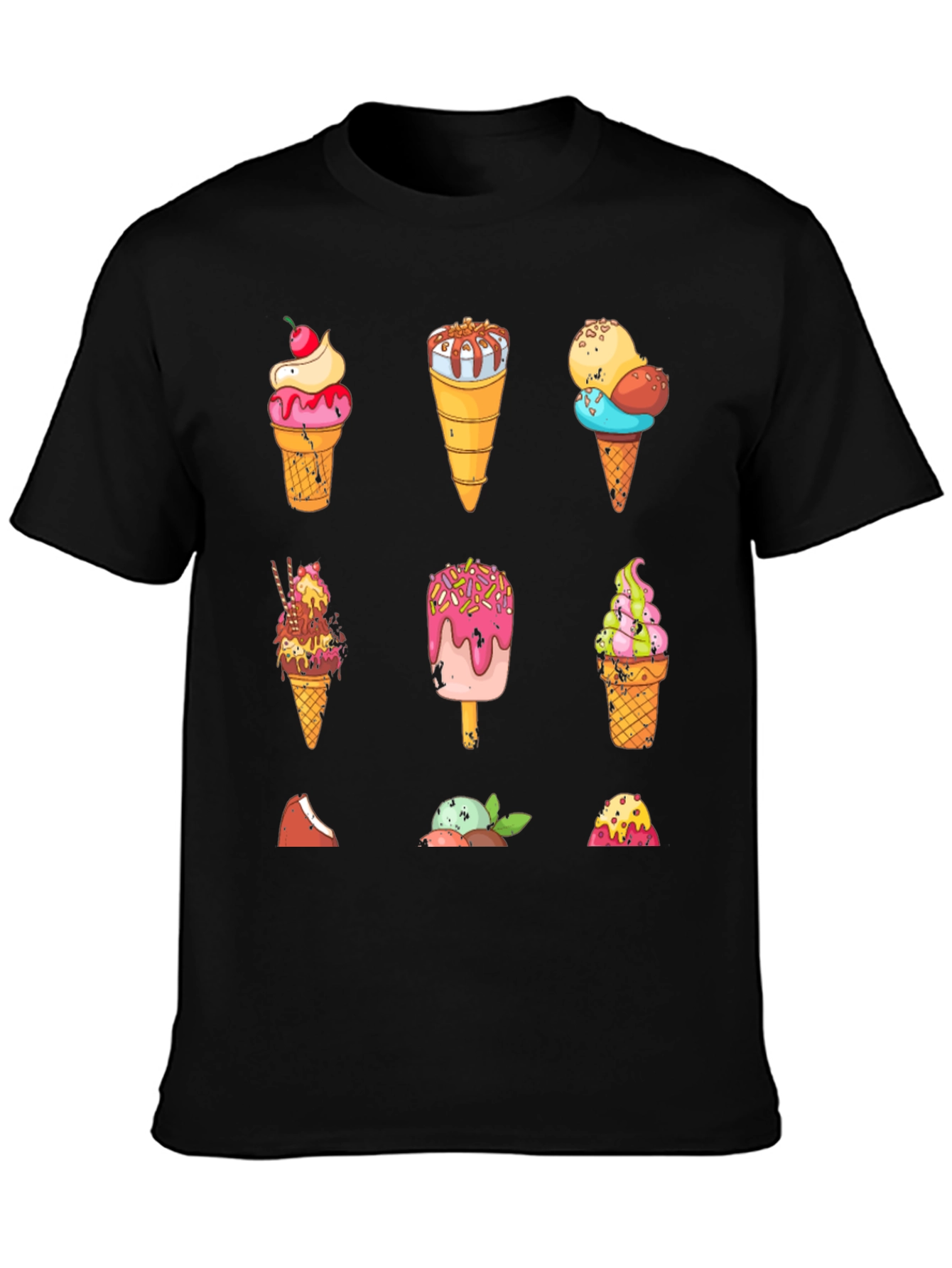 Ice Cream Patterned T-Shirt