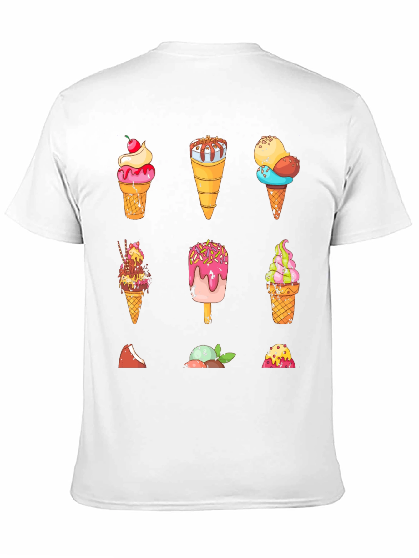 Ice Cream Patterned T-Shirt