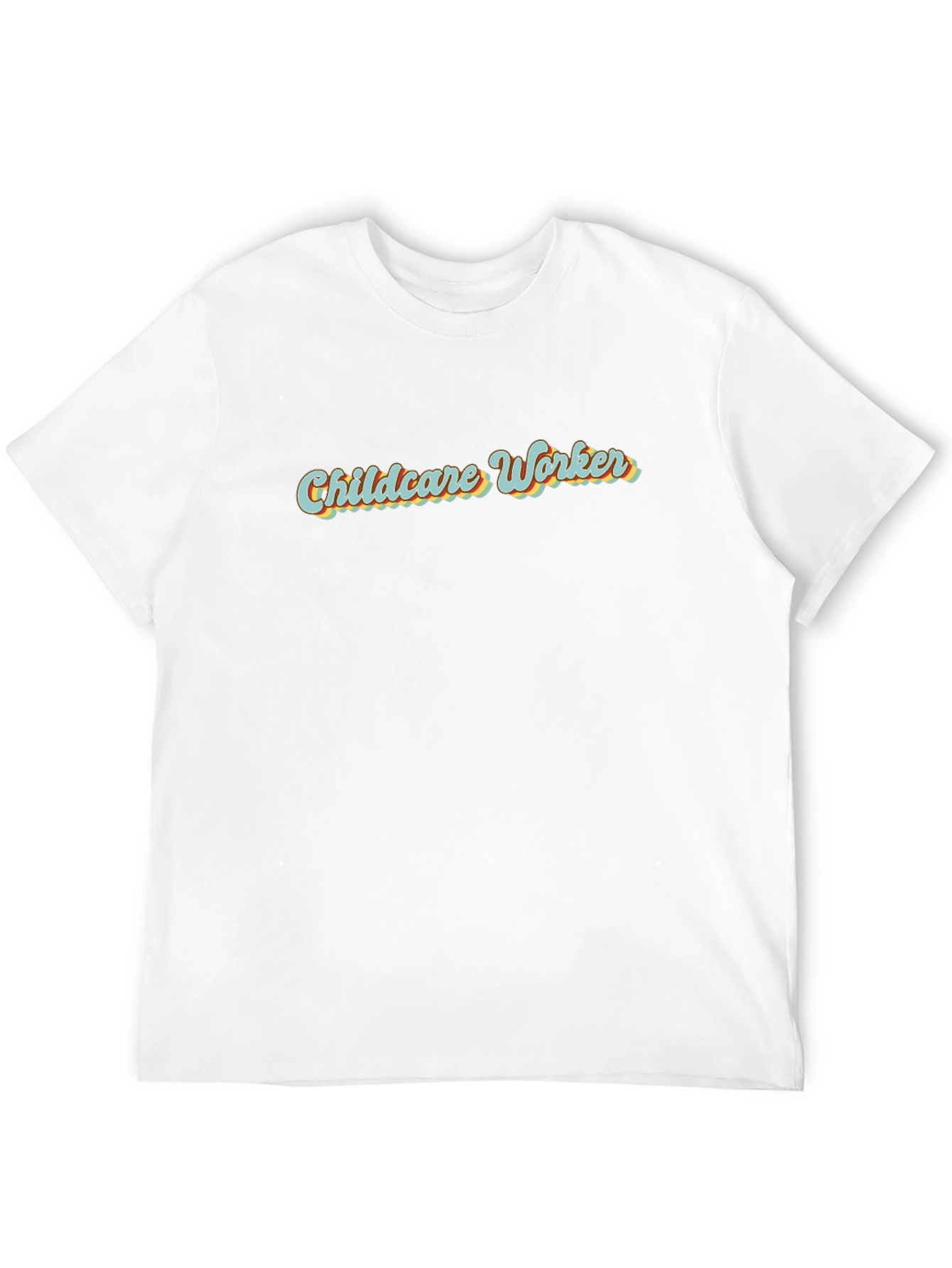 Childcare Worker Retro Style Black T-Shirt