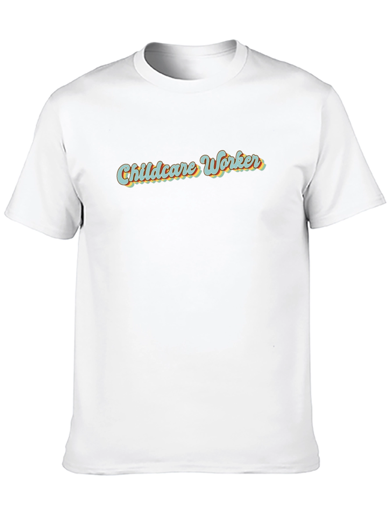 Childcare Worker Retro Style Black T-Shirt